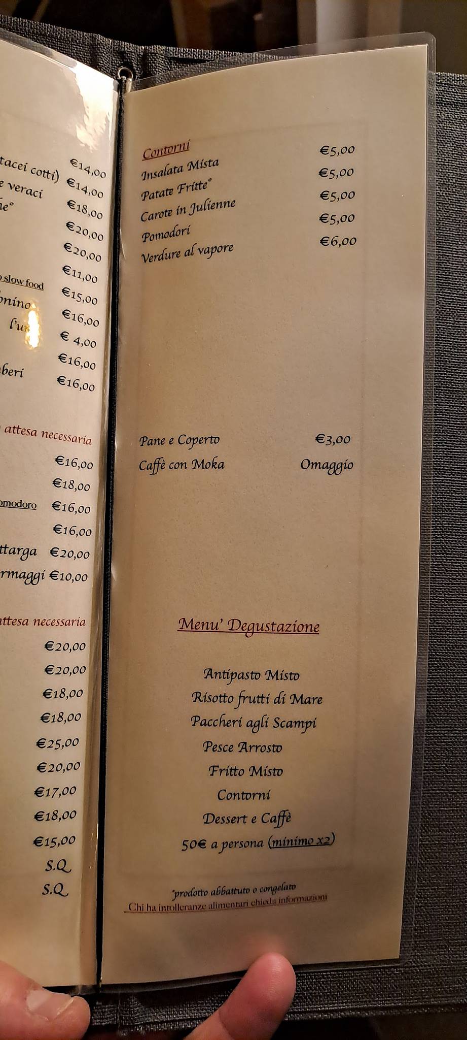 Menu di Ristorante Novelli 