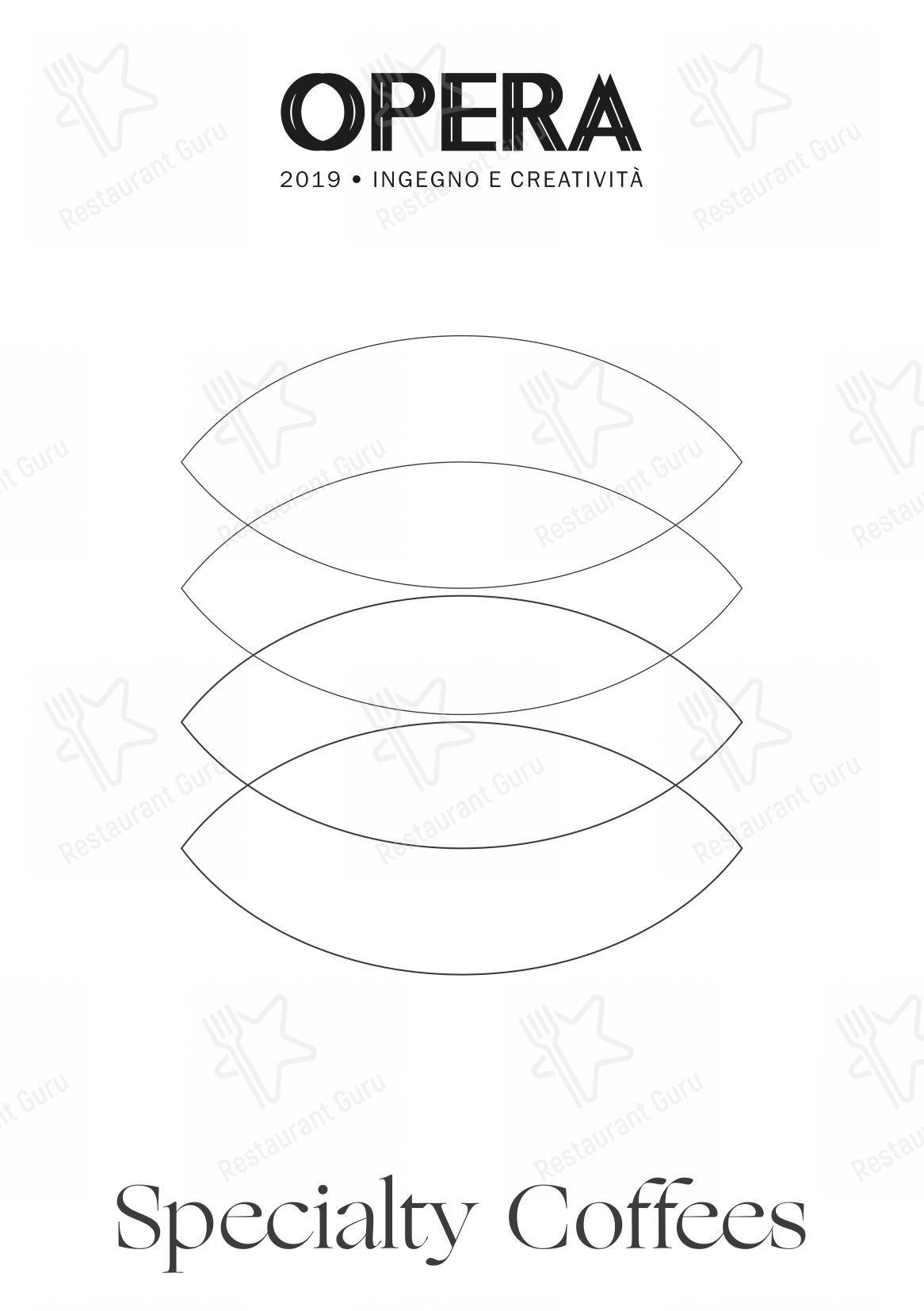 Wine Menu per Ristorante Opera ristorante