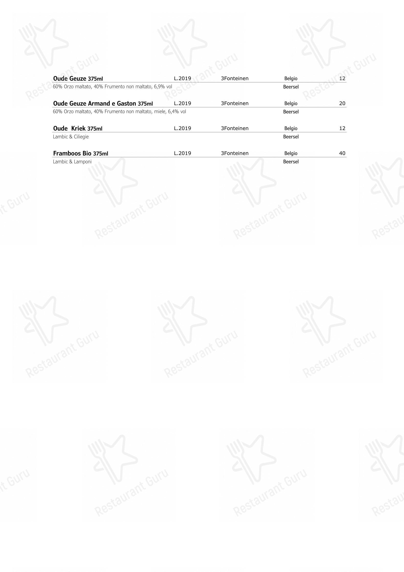 Wine Menu per Ristorante Opera in Torino