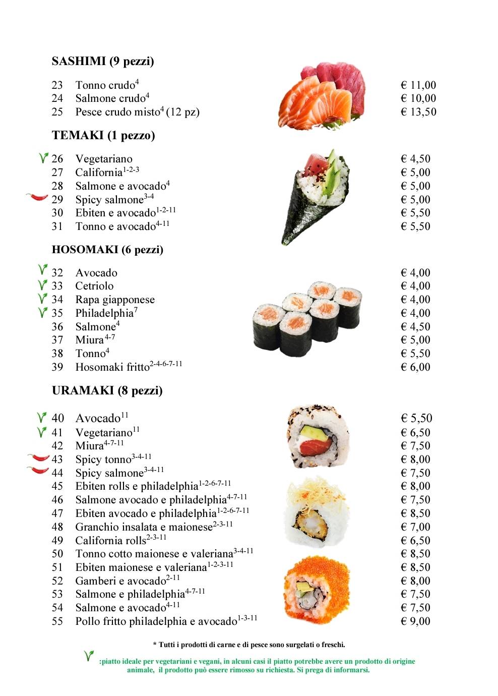 Menu di Oriente 