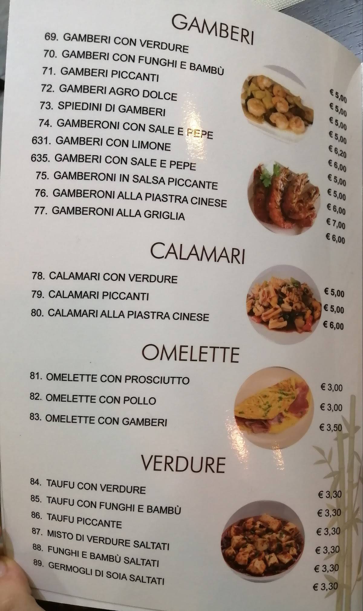 Menu di Ristorante Panda cinese-giapponese 