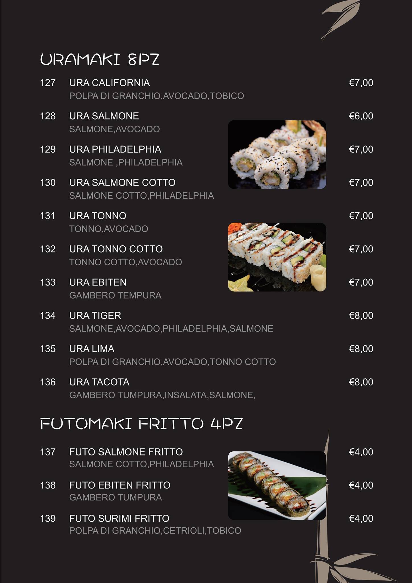 Menu di Ristorante Panda cinese-giapponese 