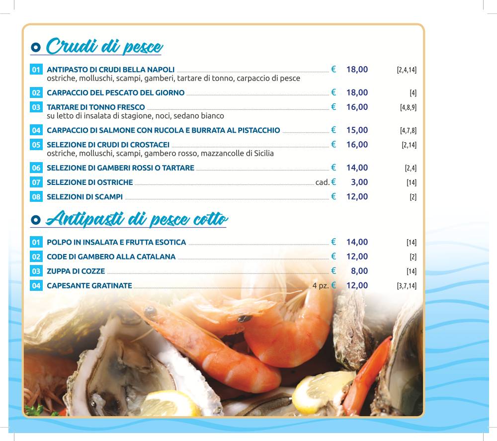 Menu di Ristorante Pizzeria Bella Napoli 