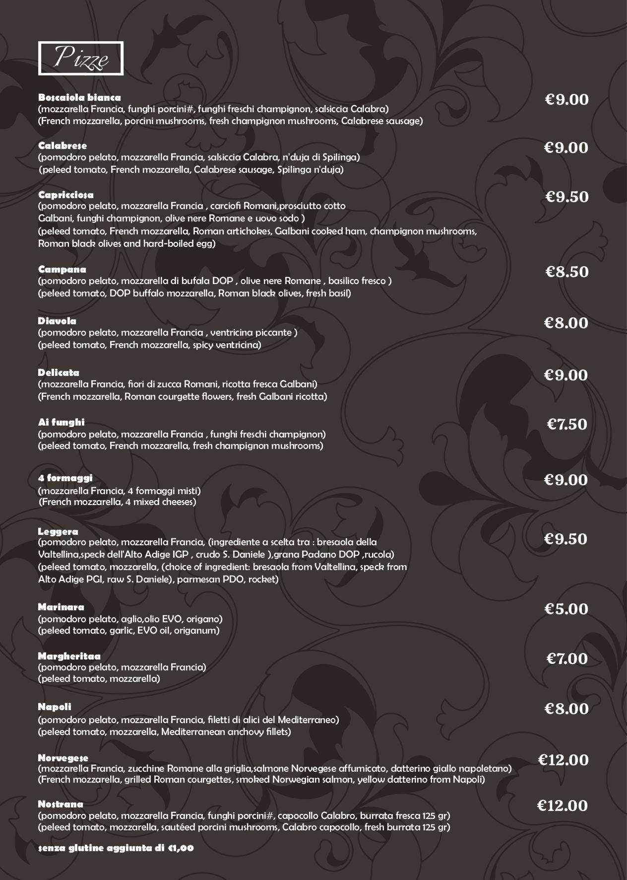 Menu di IL VELIERO - Ristorante Senza Glutine 