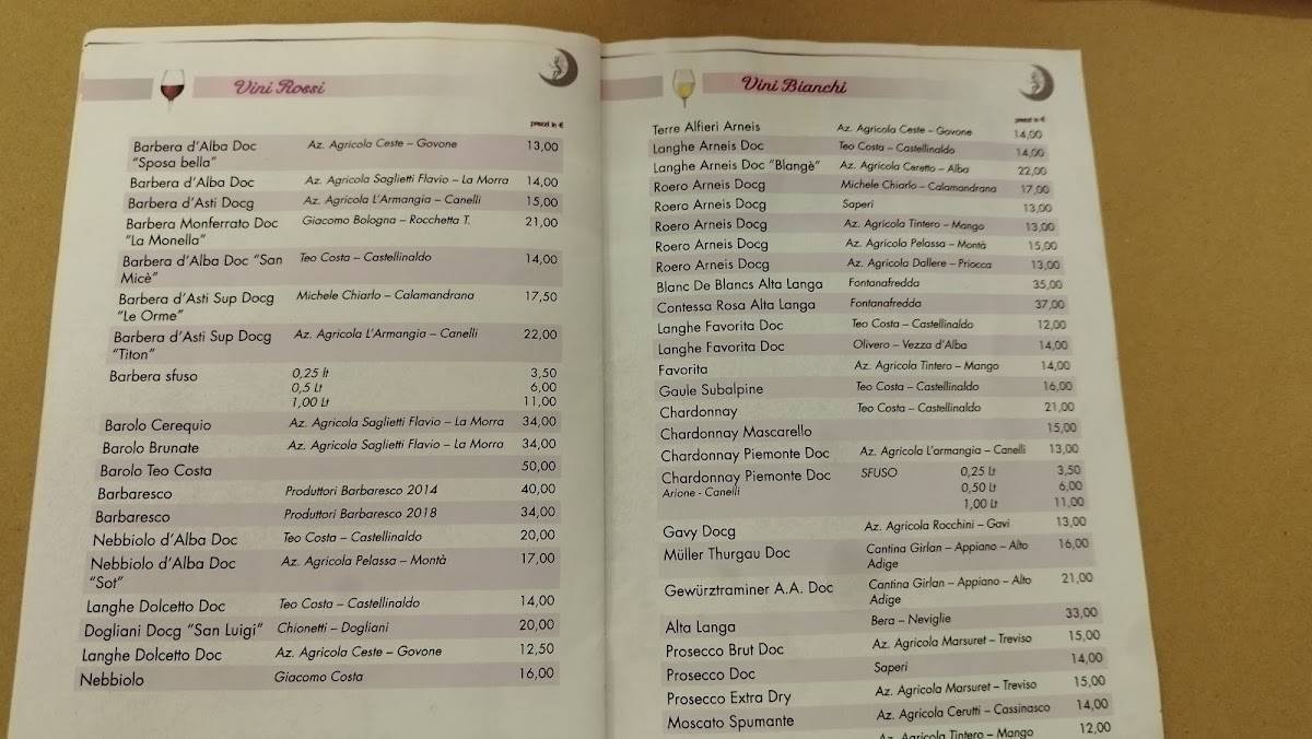 Menu di Ristorante Pizzeria Le Fate 
