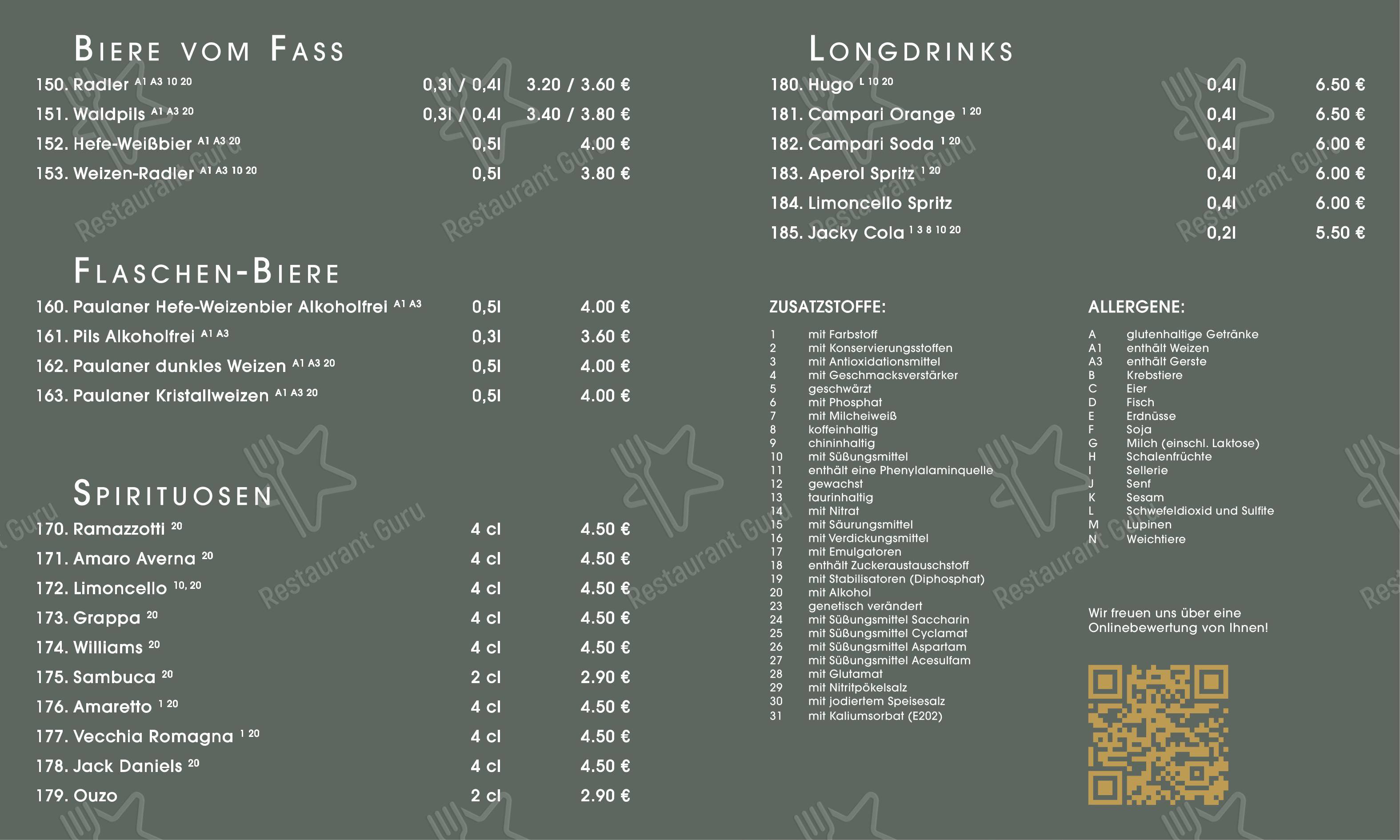 Speisekarte von RistorantePizzeria Piccolo Mondo, Zuzenhausen