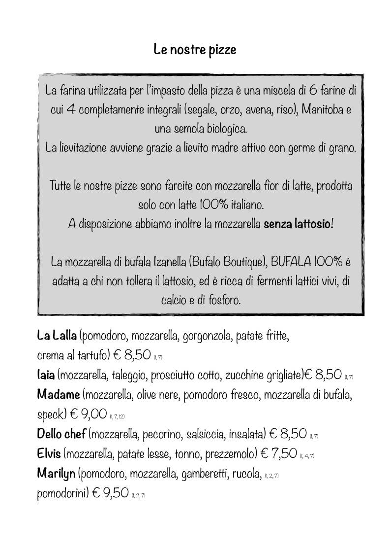 Menu di Ristorante Pizzeria Via Roma 48 