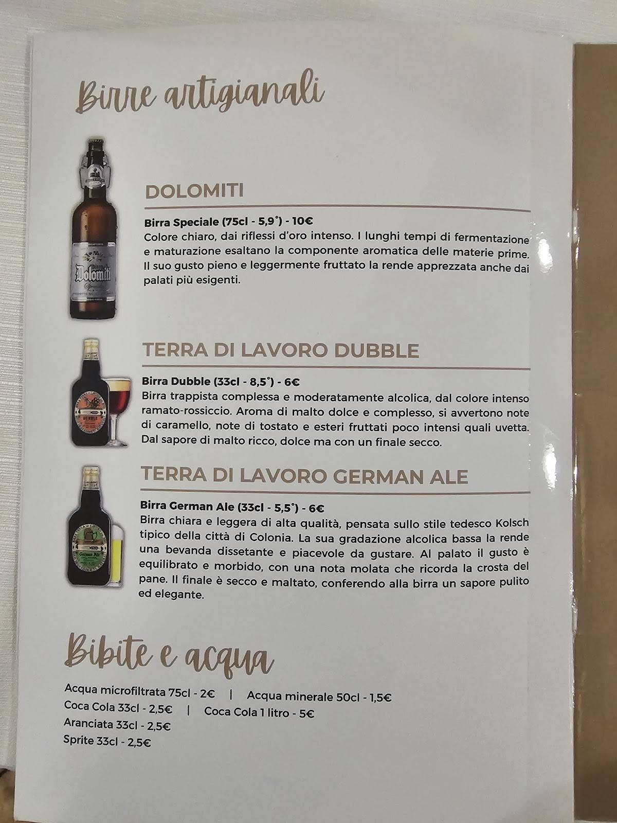 Menu di Ristorante Pizzeria Da Lucio 