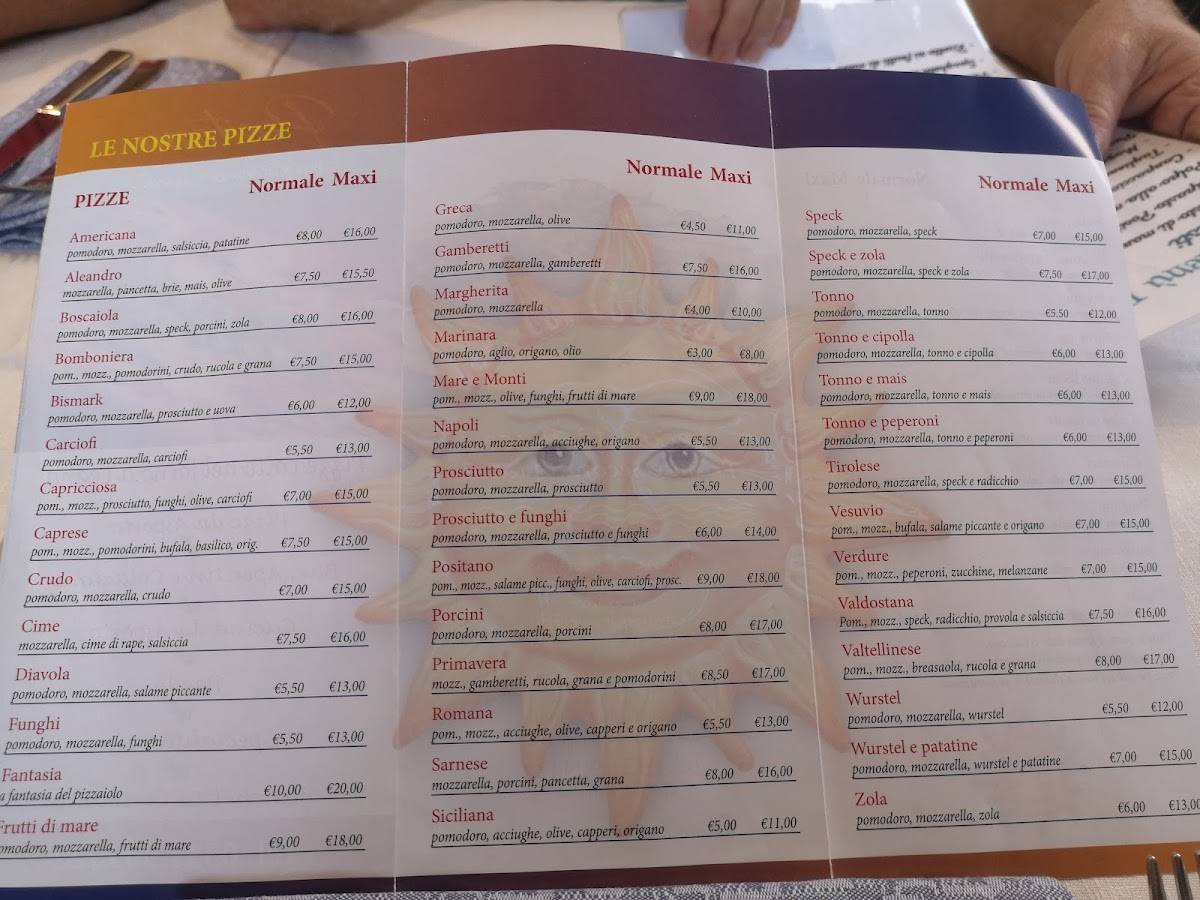 Menu di Positano 