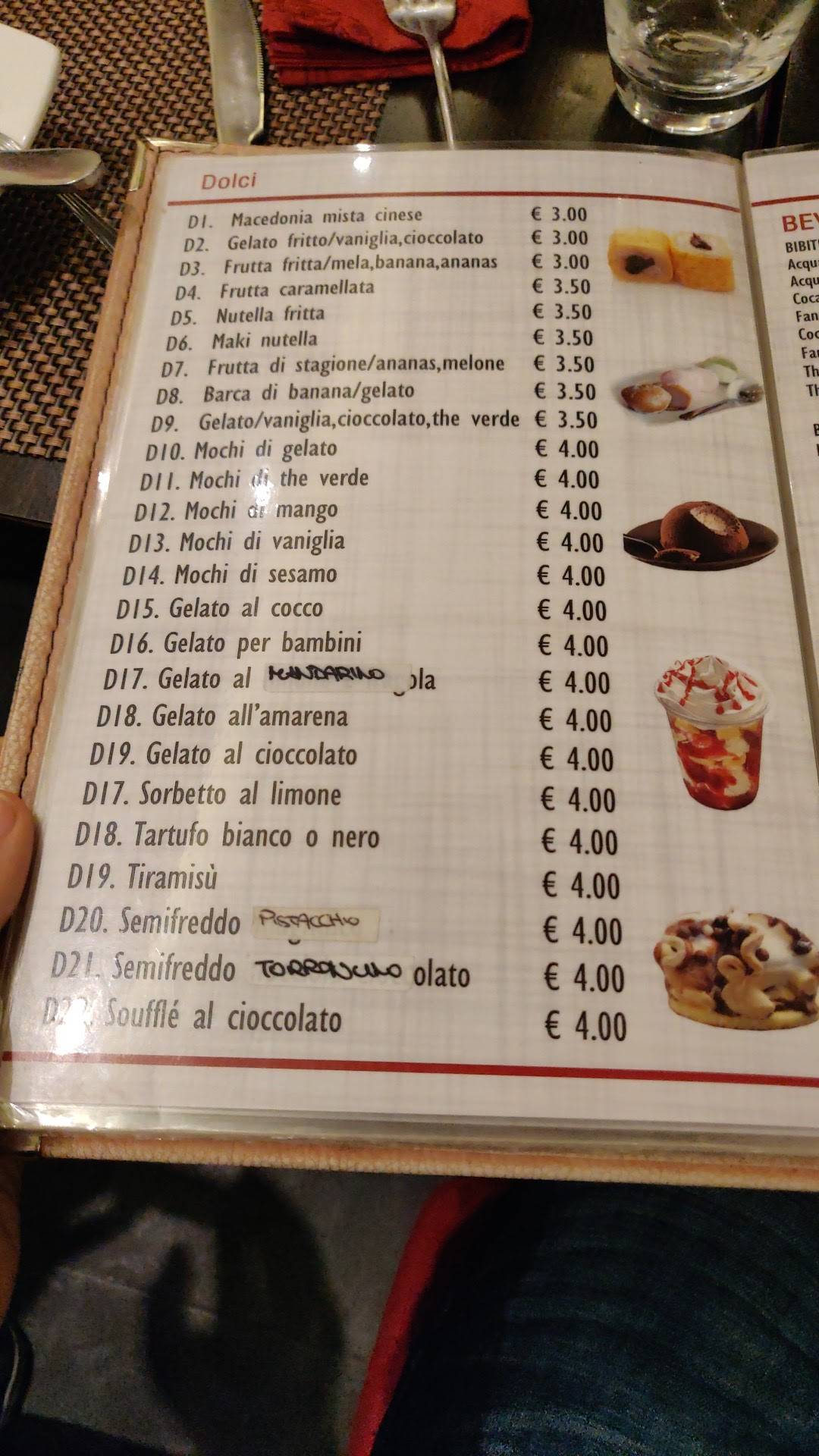 Menu di Ristorante Saien 