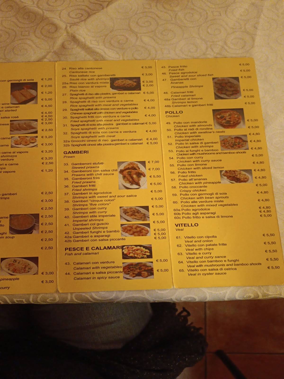 Menu di Ristorante Sole Cinese 