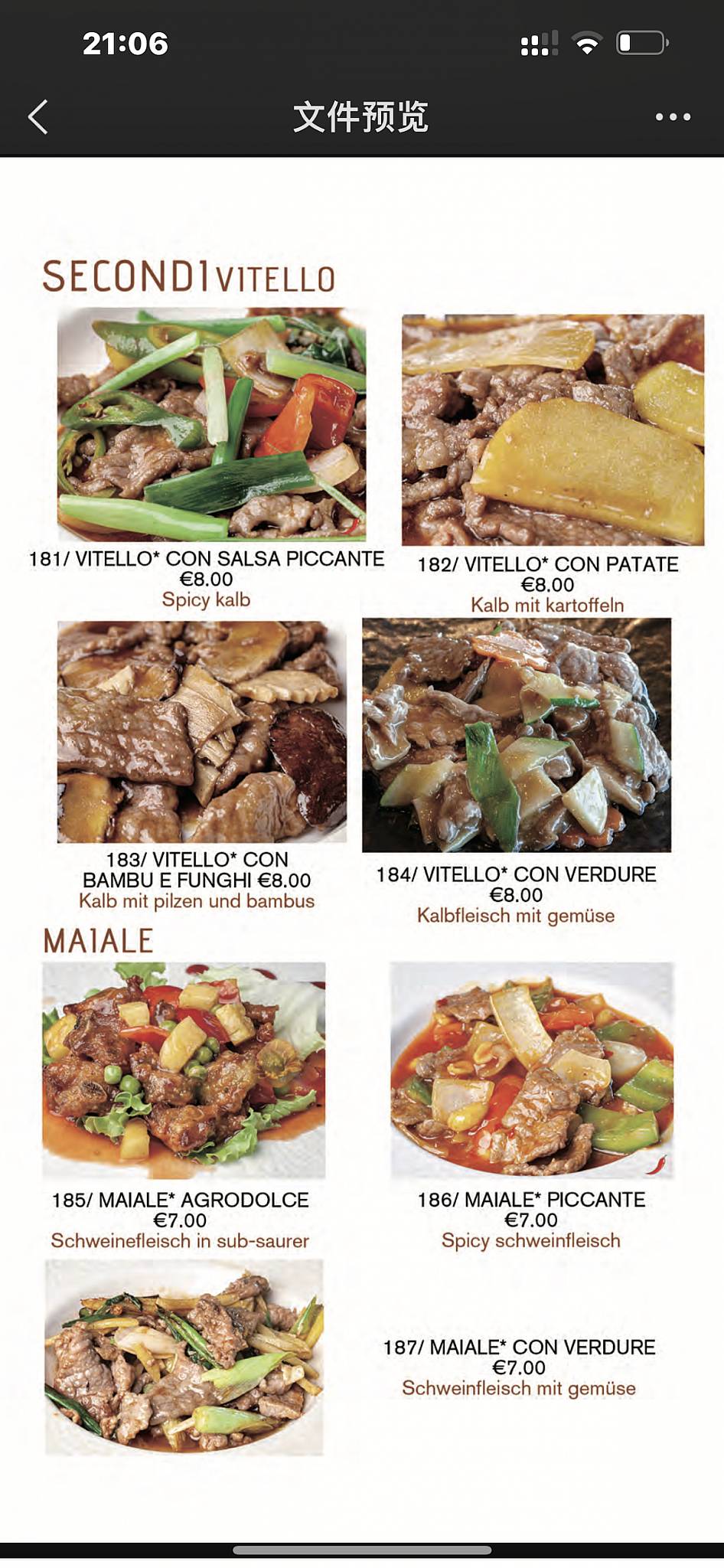 Menu di Pizzeria Ristorante Stelvio 