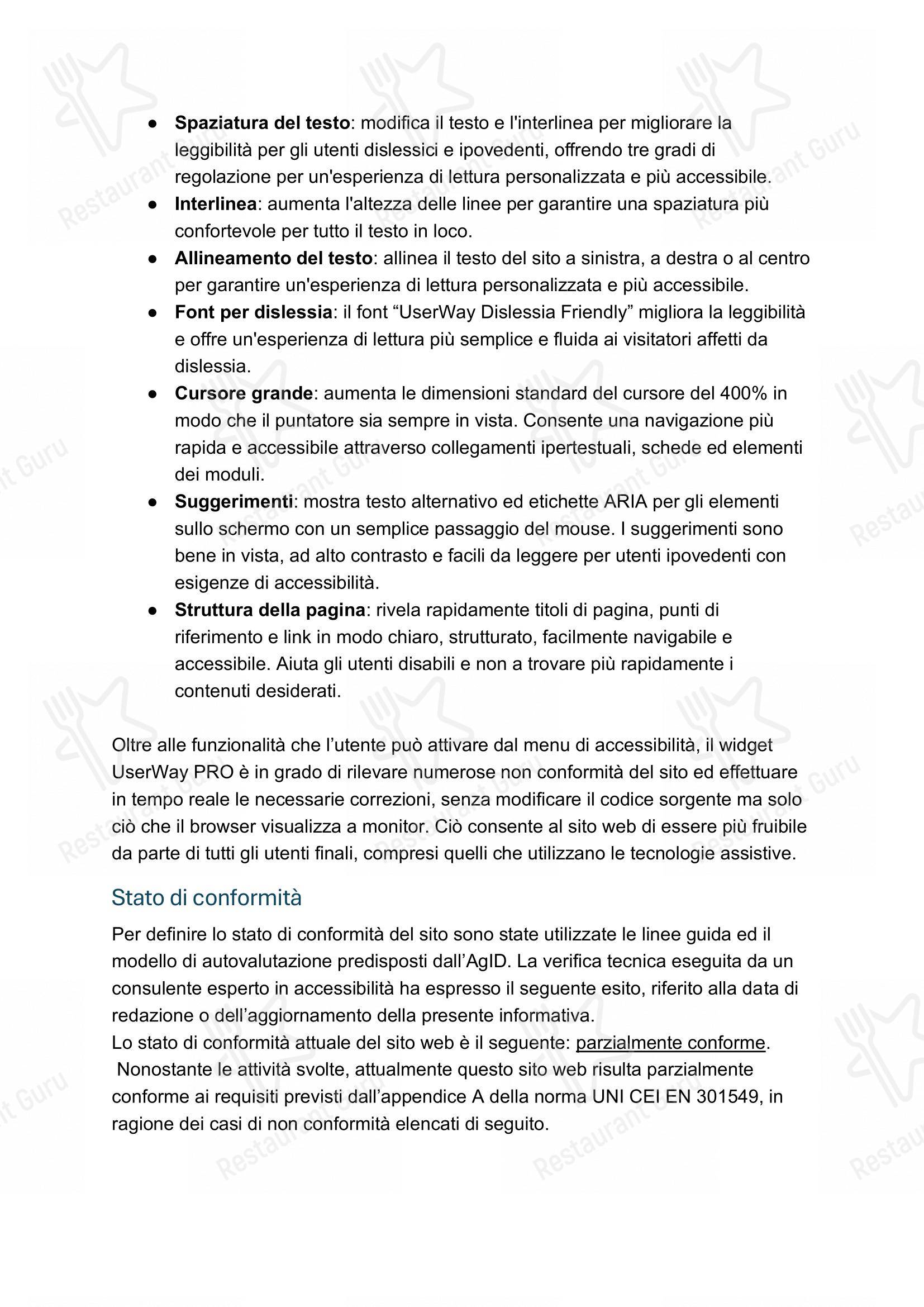 Menu per Ristorante Zentral in Compatsch