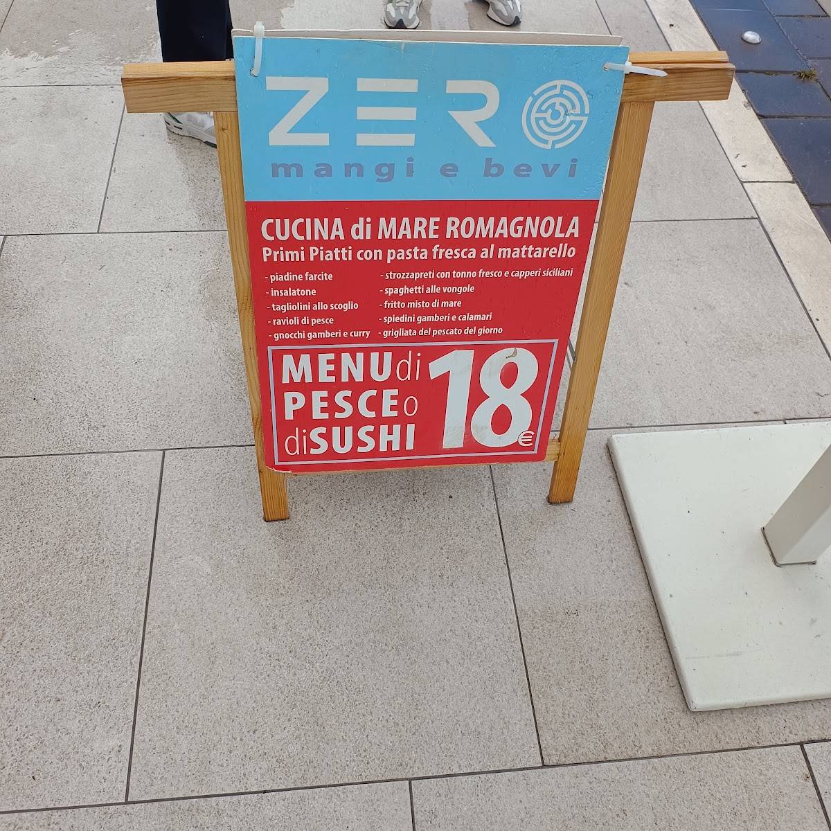 Menu di Ristorante Zero 