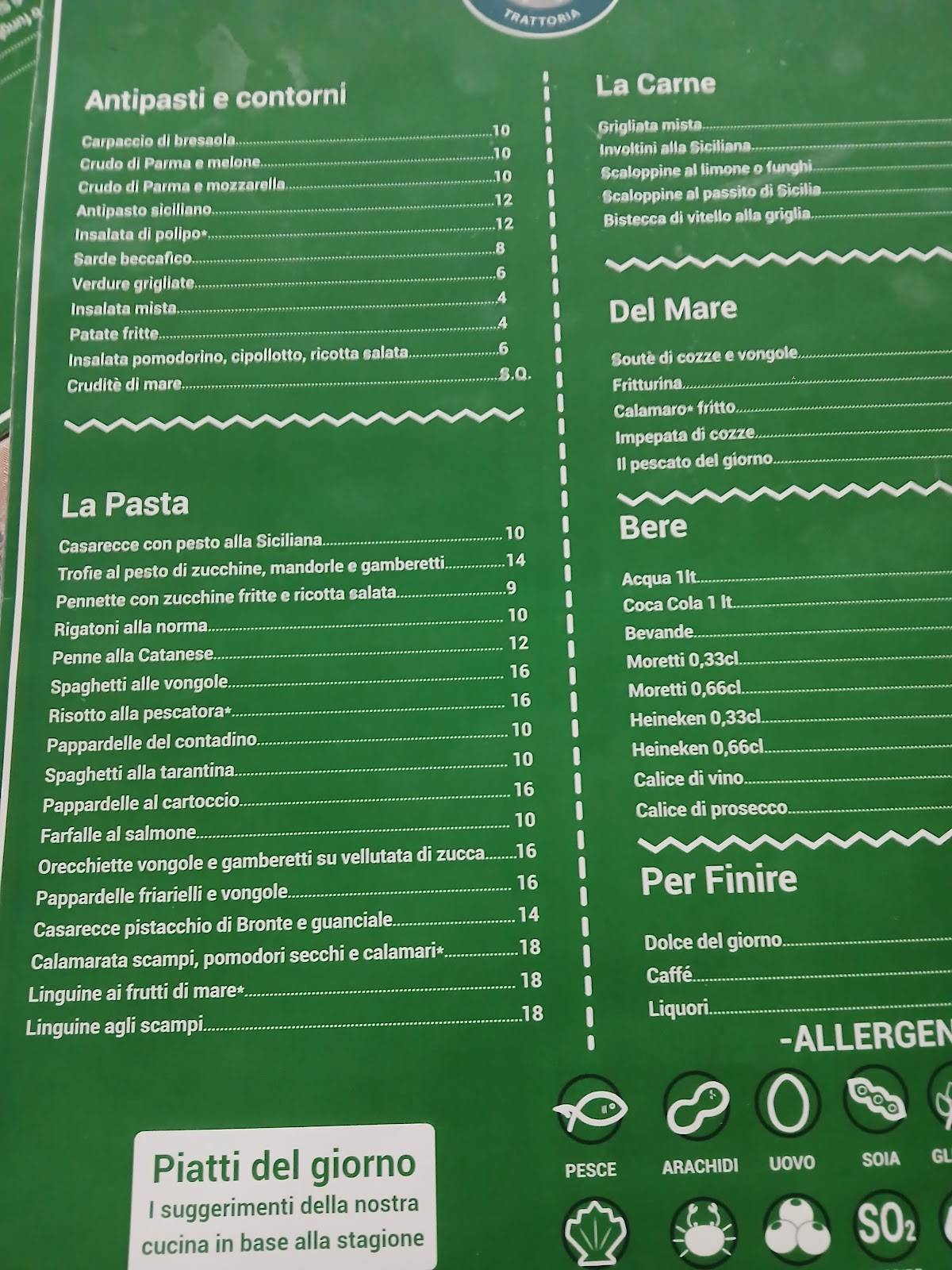 Menu di Ristorante da Antonio 