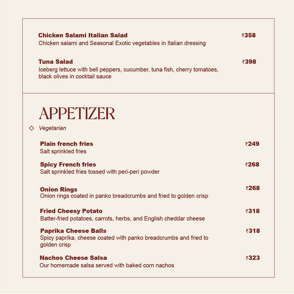 Roastery Coffee House Vaishali Nagar menu