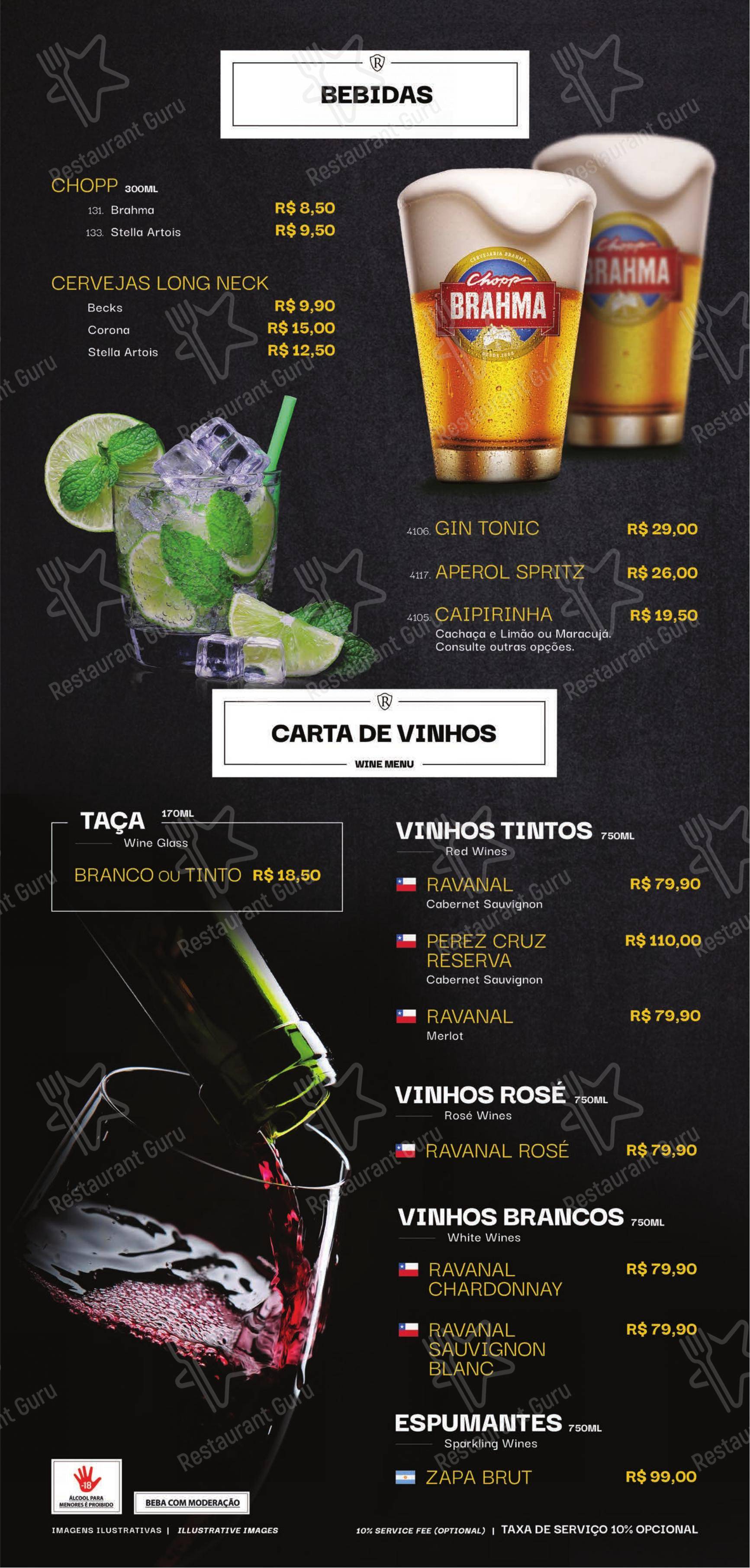 Menu para Confeitaria Romana - Barão Geraldo pub & bar