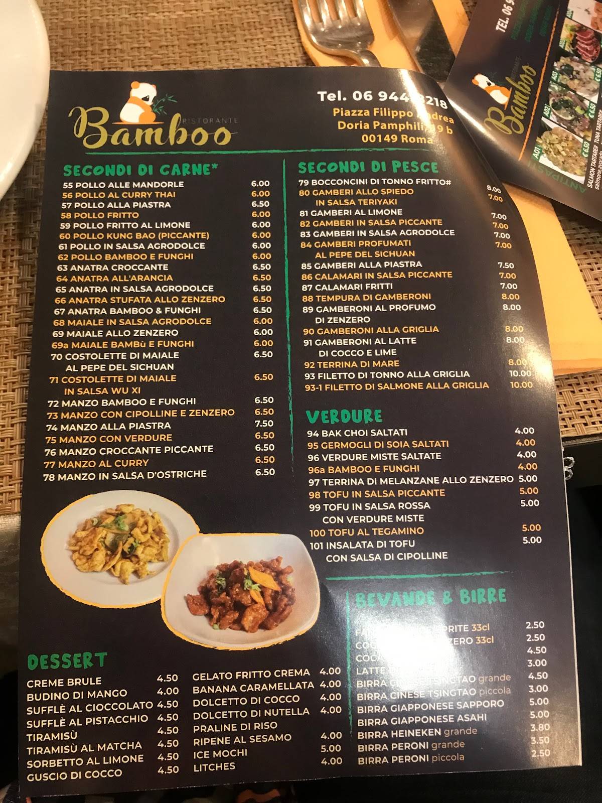 Menu di Bamboo 