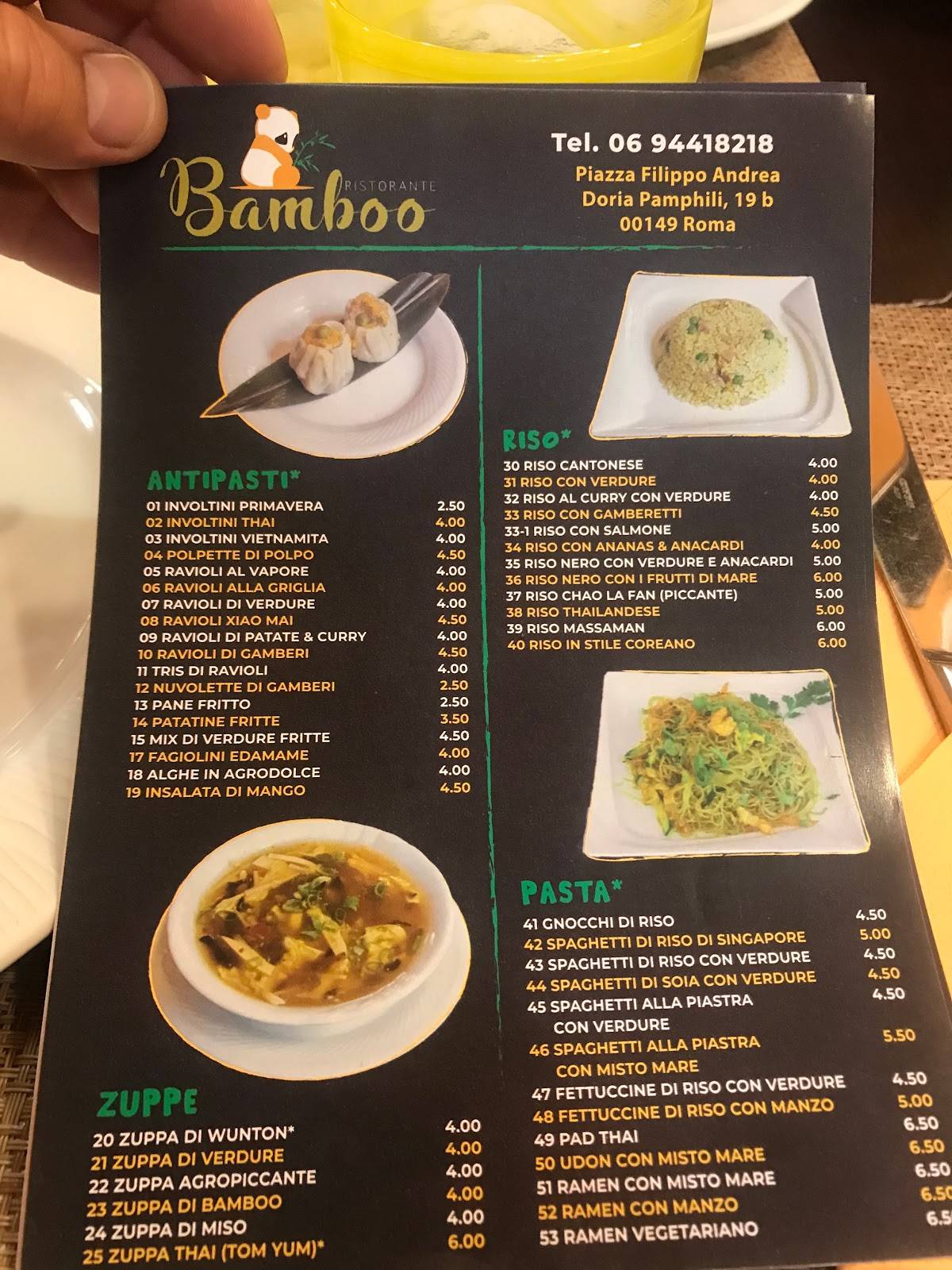 Menu di Bamboo 
