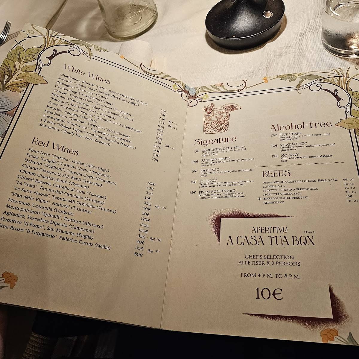 Menu di A Casa Tua 