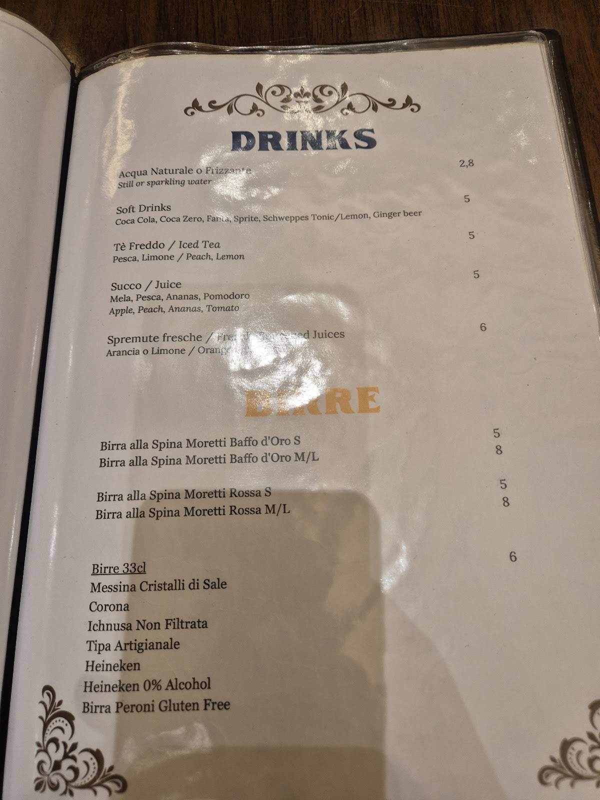 Menu di da Cicero 