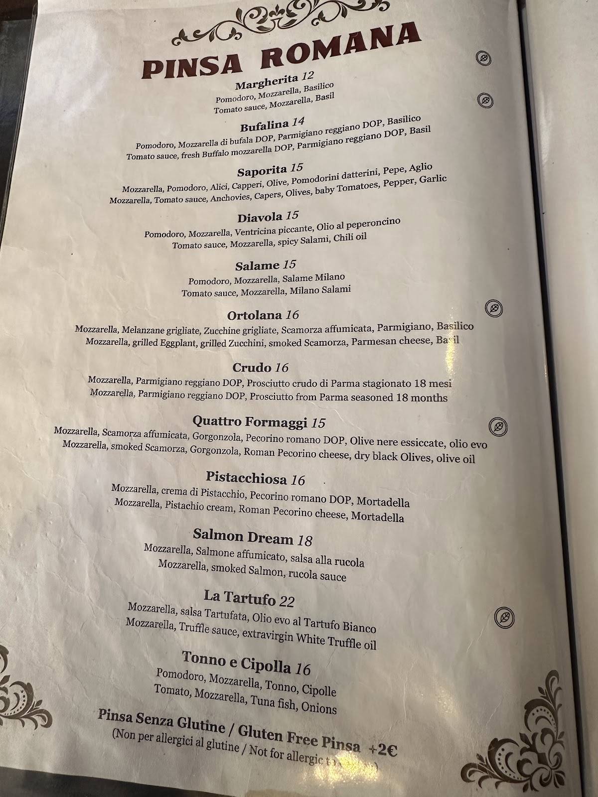 Menu di da Cicero 