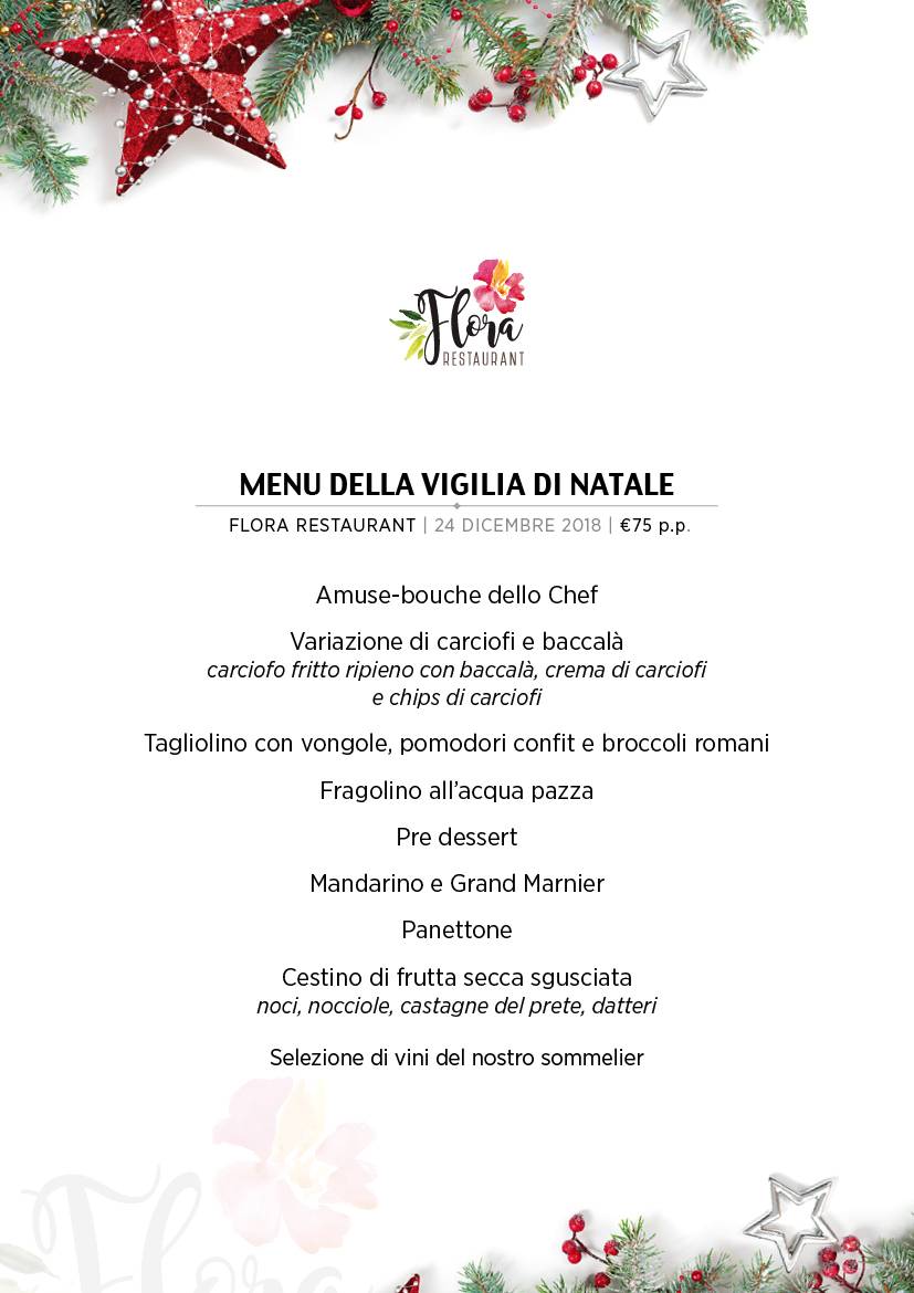 Menu di Flora Restaurant 