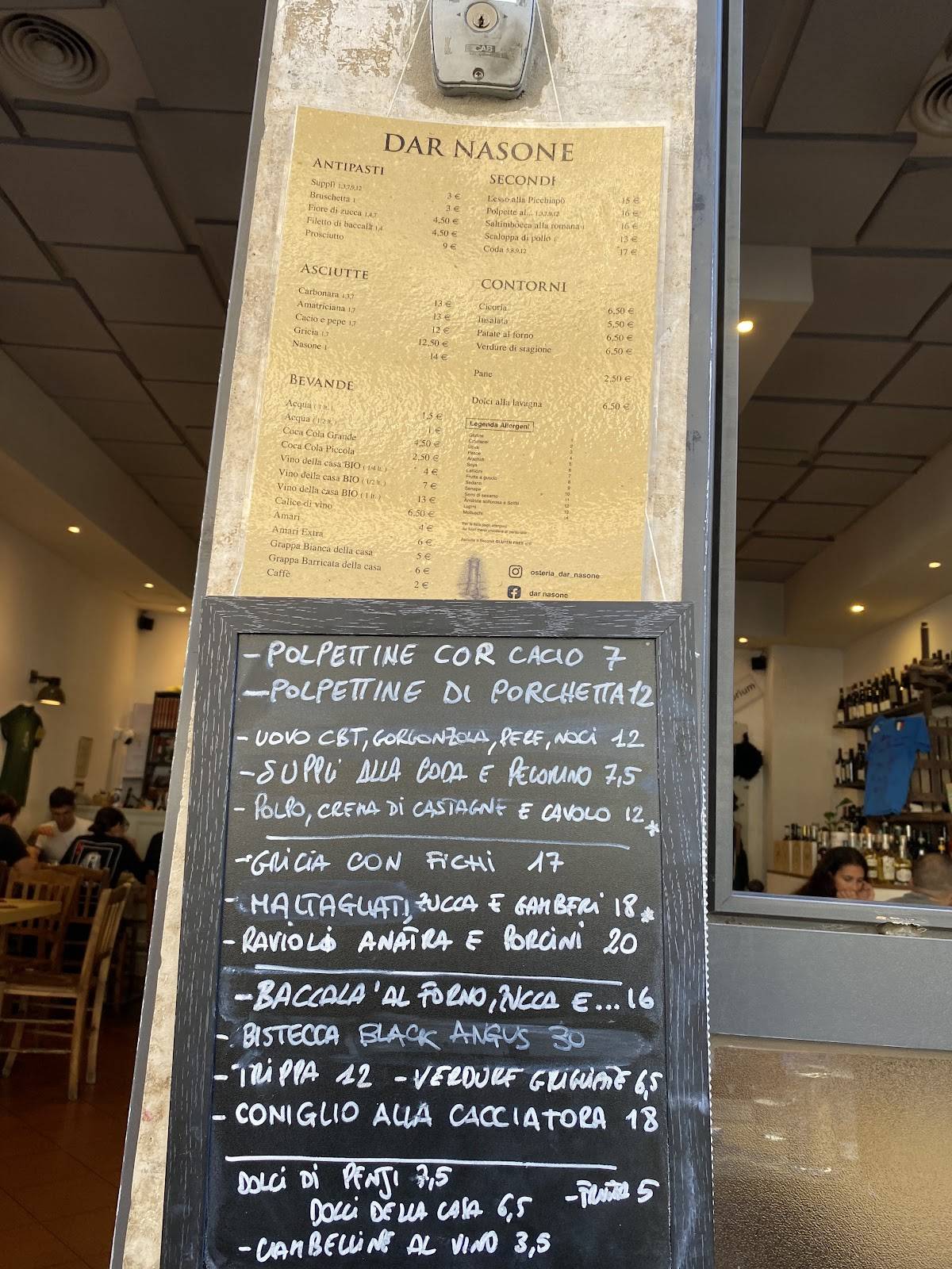 Menu di Osteria Dar Nasone 