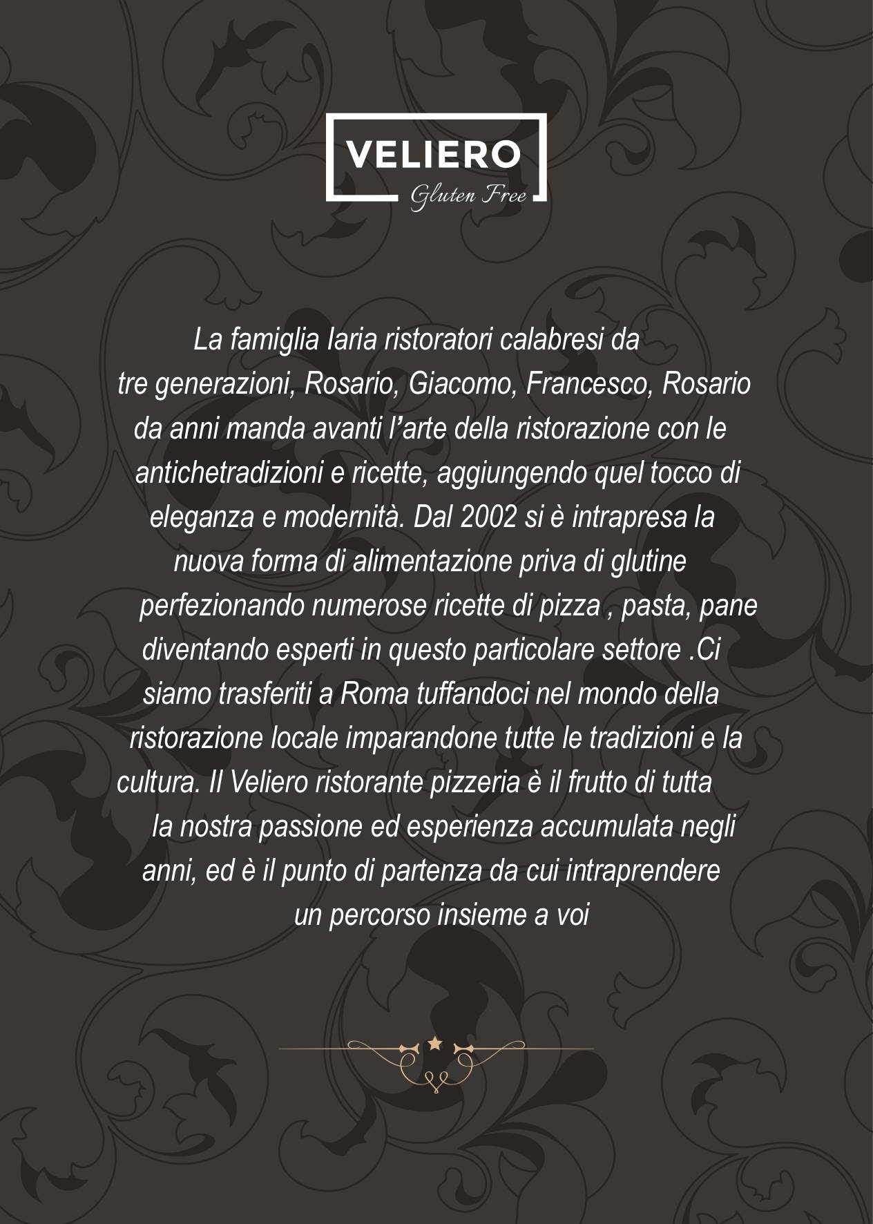 Menu di IL VELIERO - Ristorante Senza Glutine 