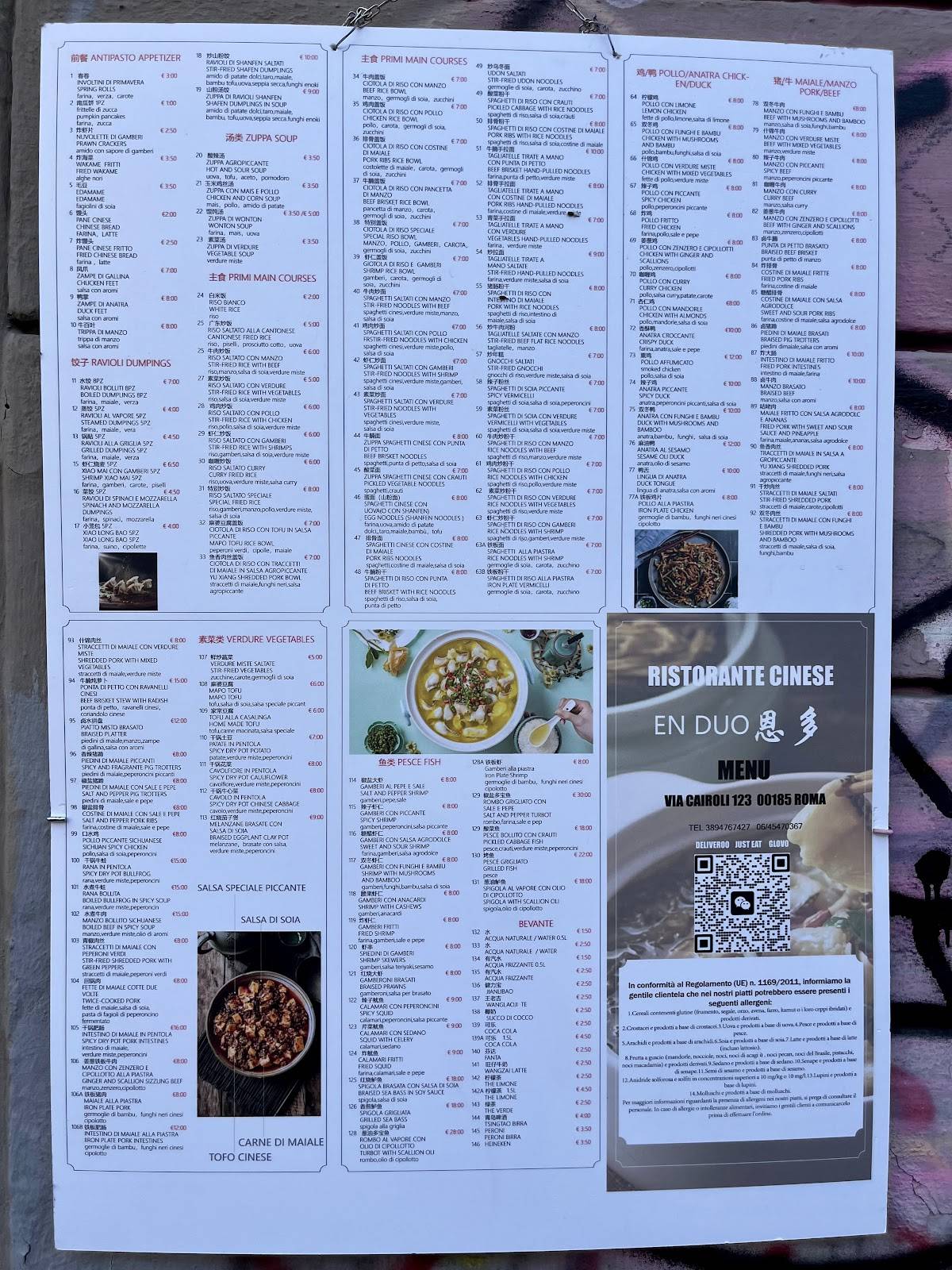 Menu di Città in Fiore 