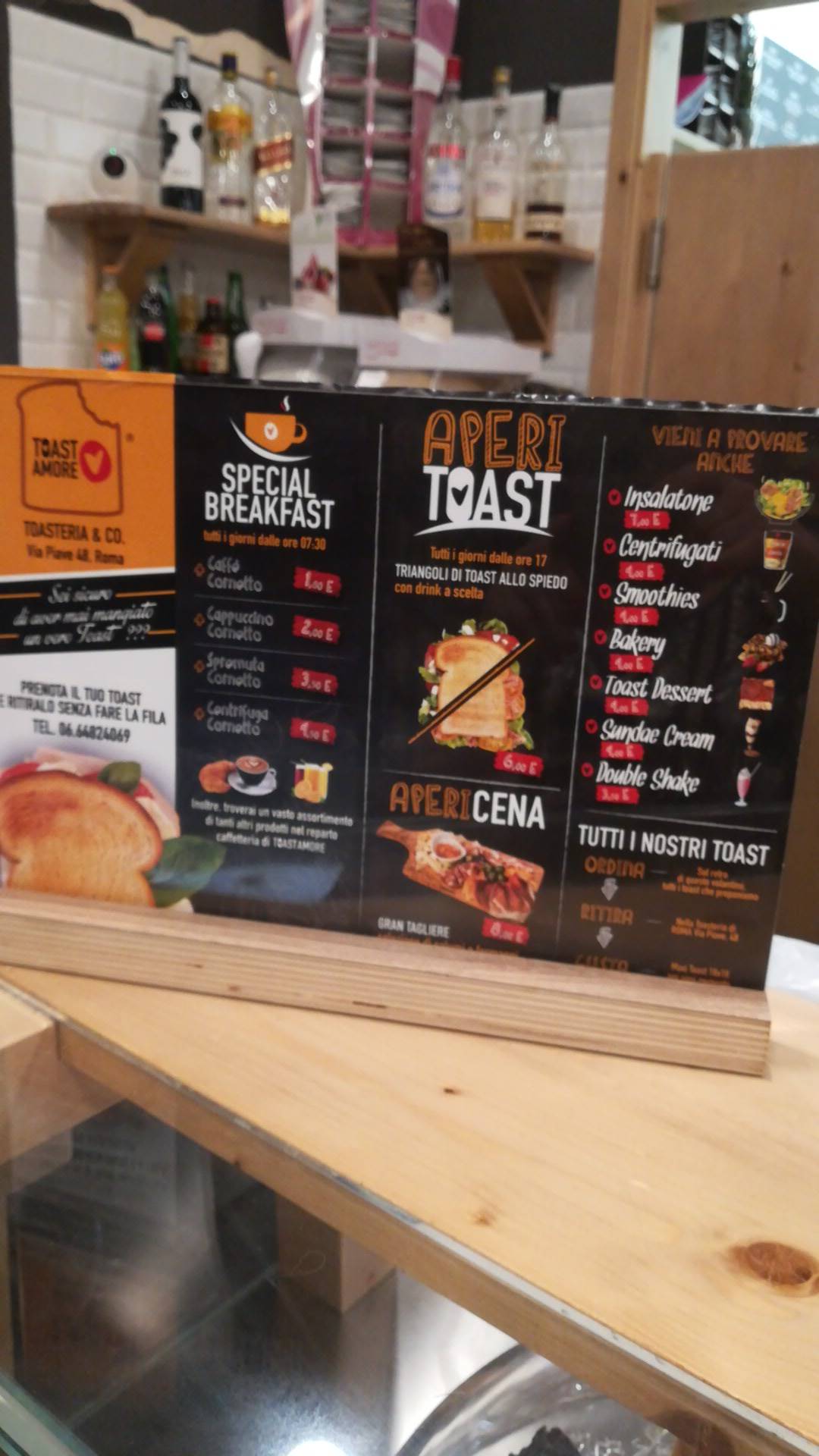 Menu di Toastamore 