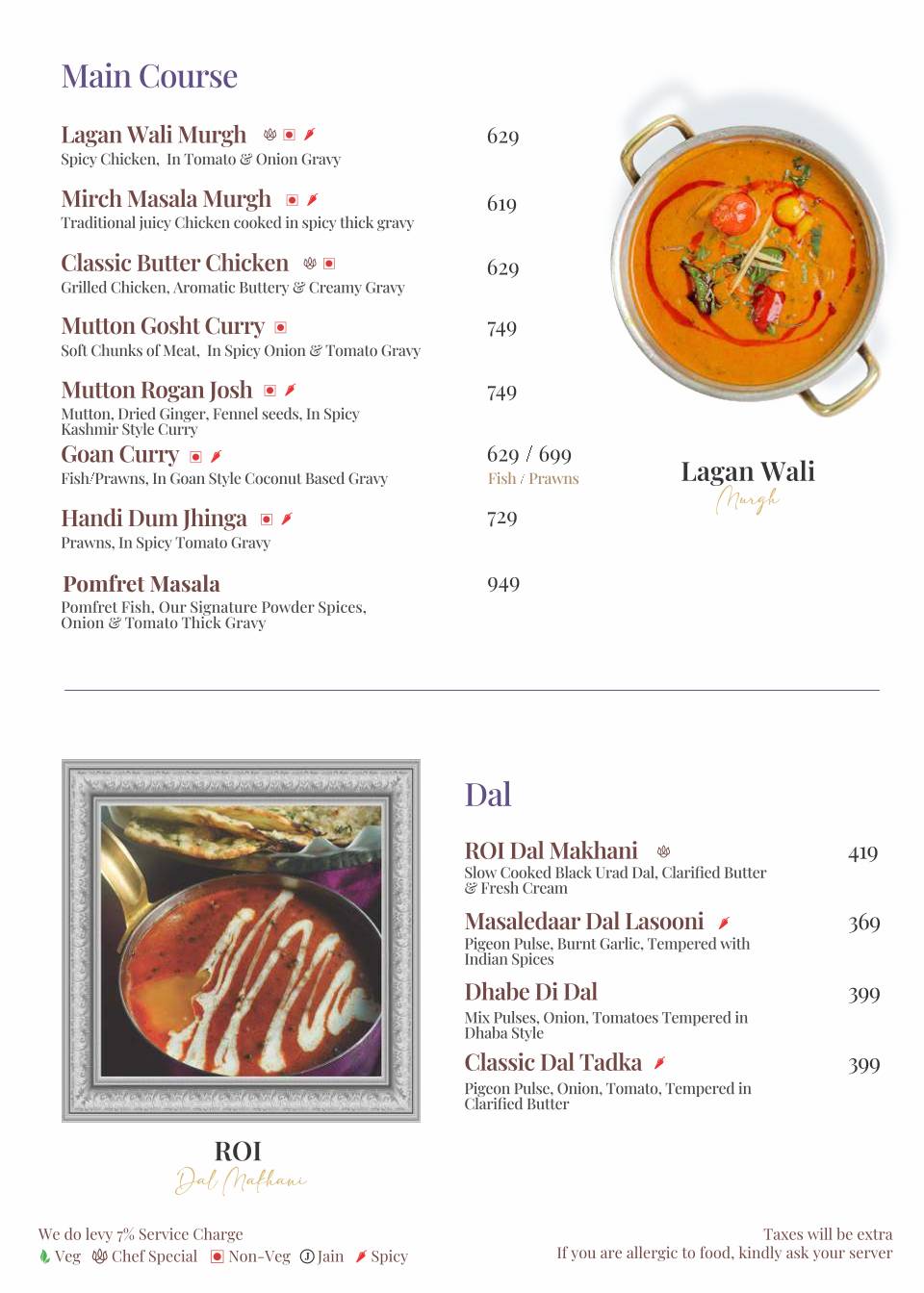 Roots of India - Times Square - Marol - Andheri East - Mumbai menu