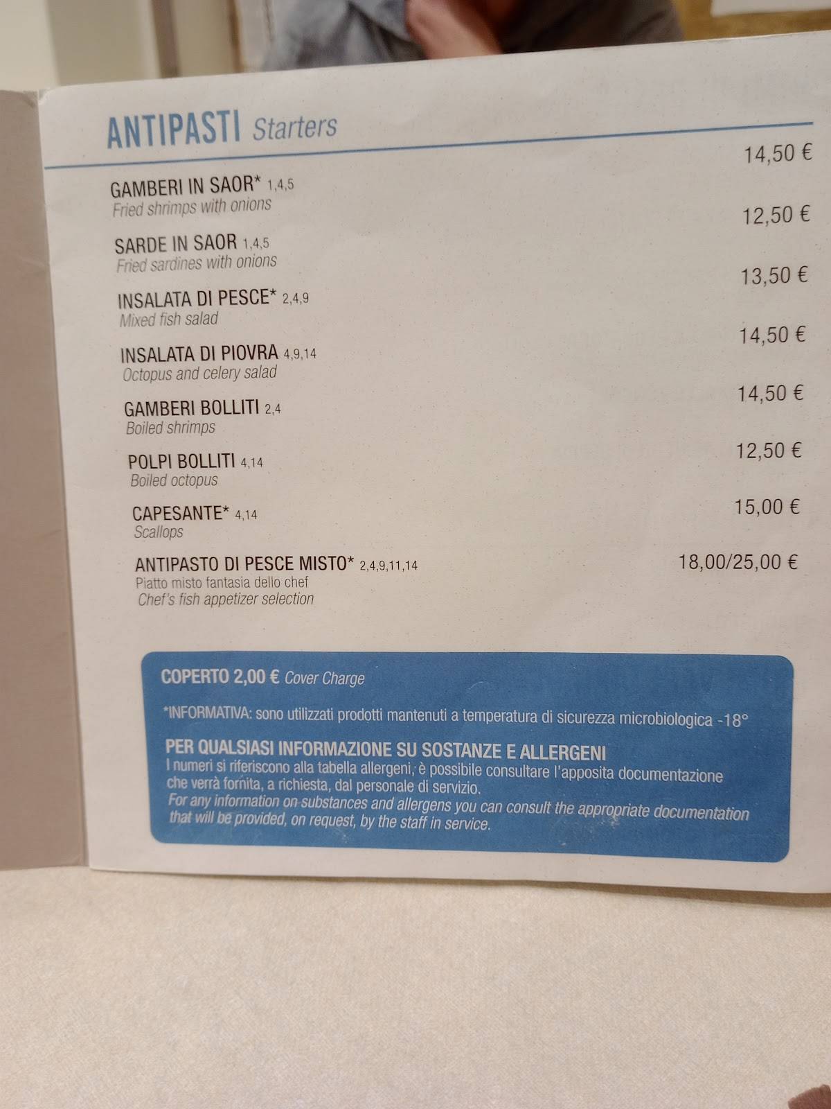 Menu di Rosticceria Gislon 