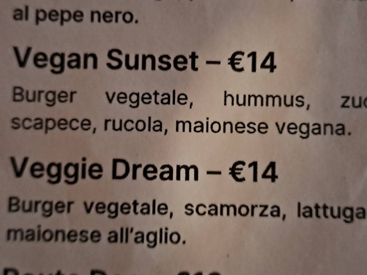 Menu di Route 66 