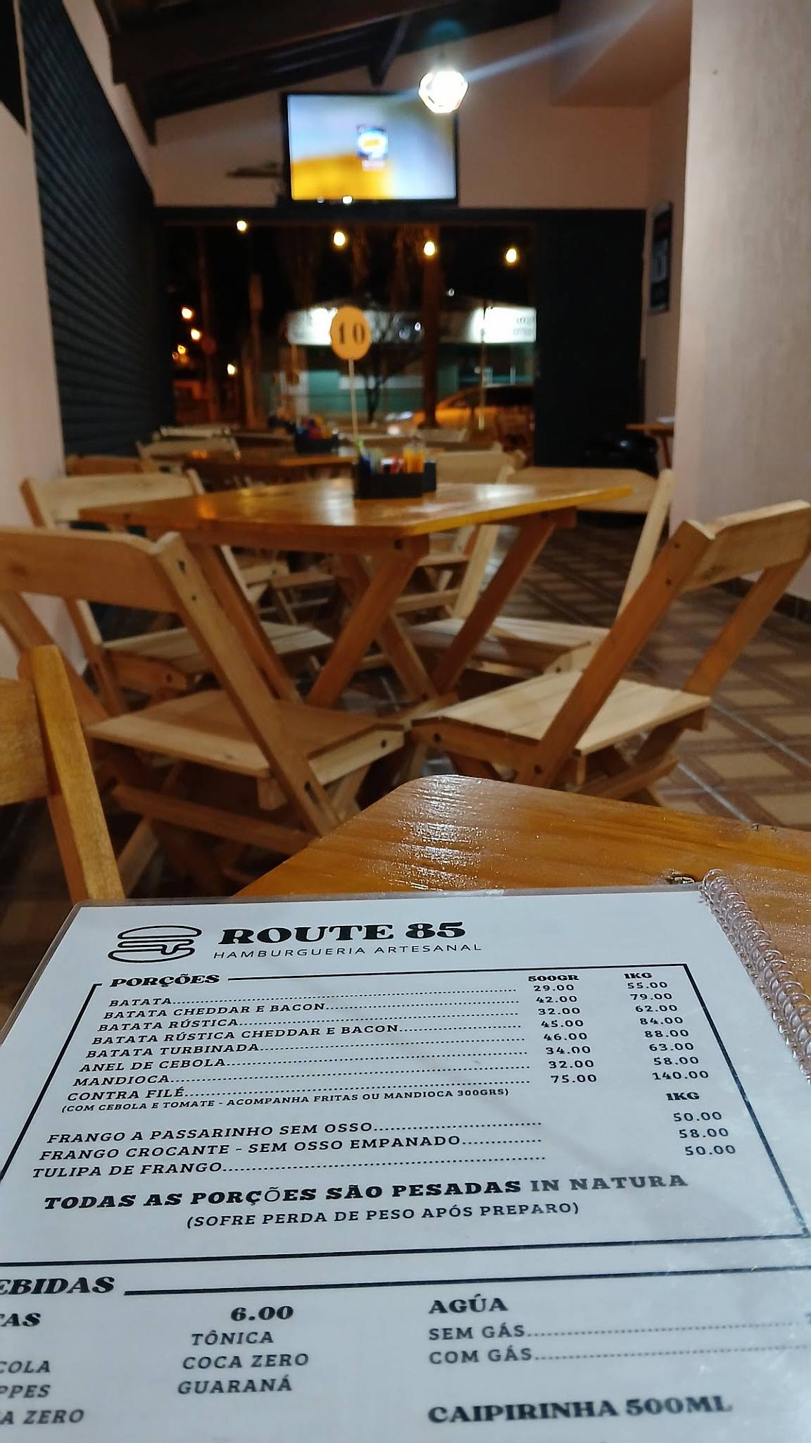 Route 85 - Beer & Burguer cardápio