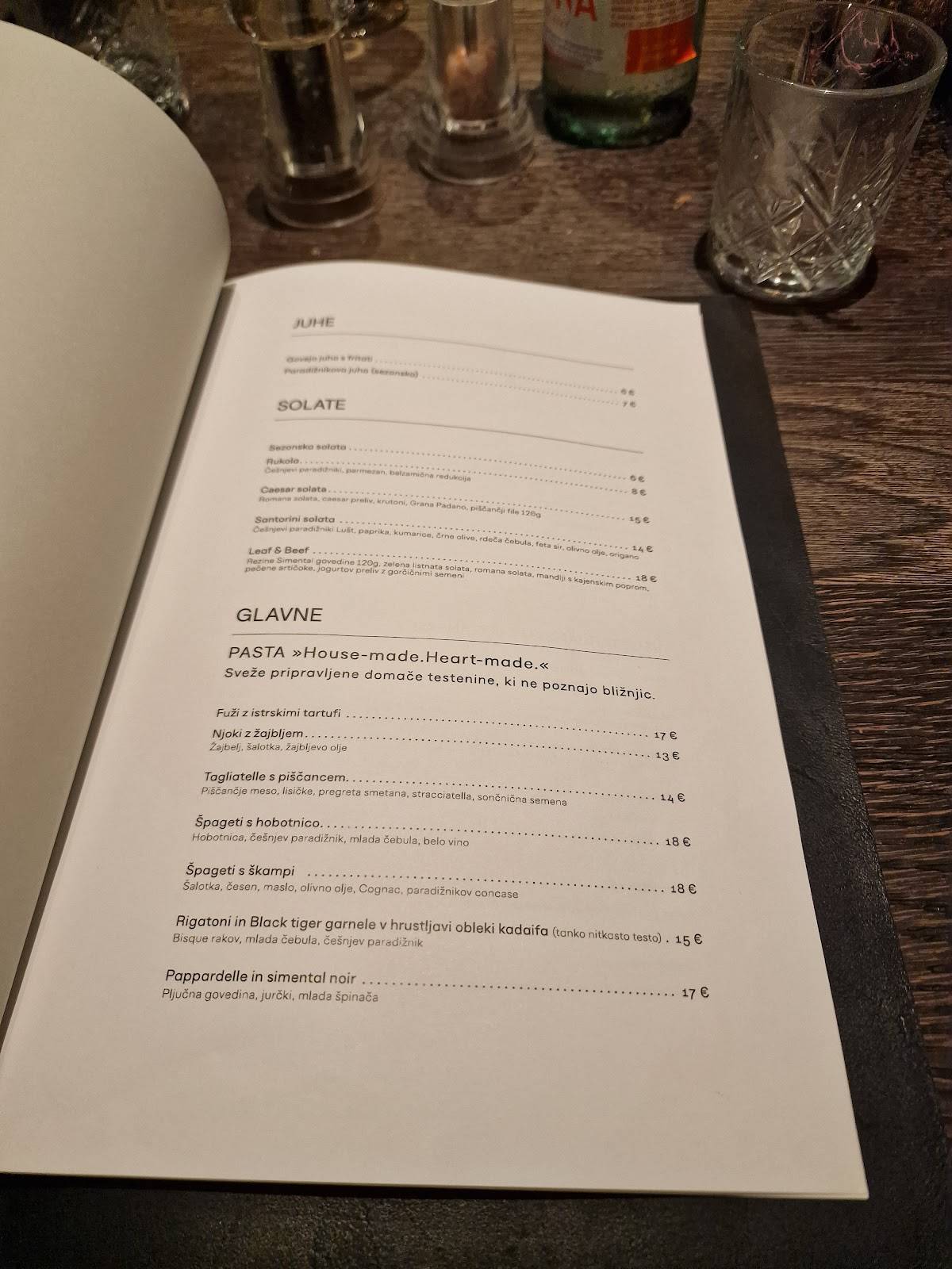 Menu di Rožmarin 