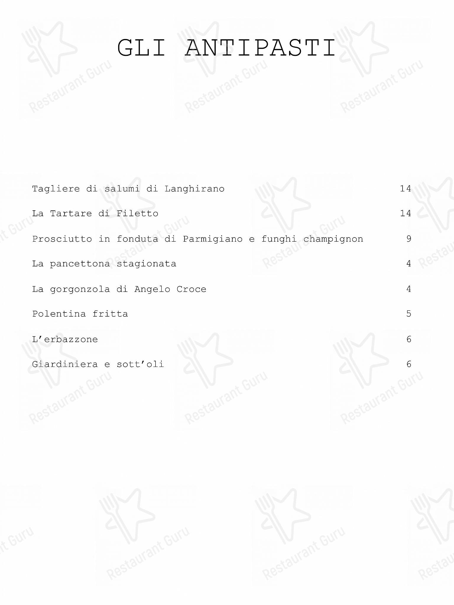 Trattoria Da Massimo in Rubiera - At Home Catering Menu