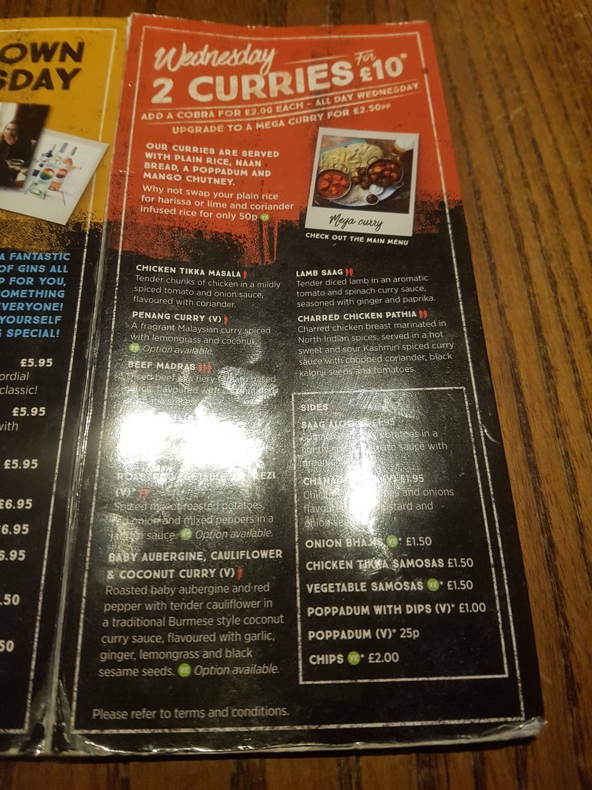 Menu at Running Horse restaurant, Fakenham