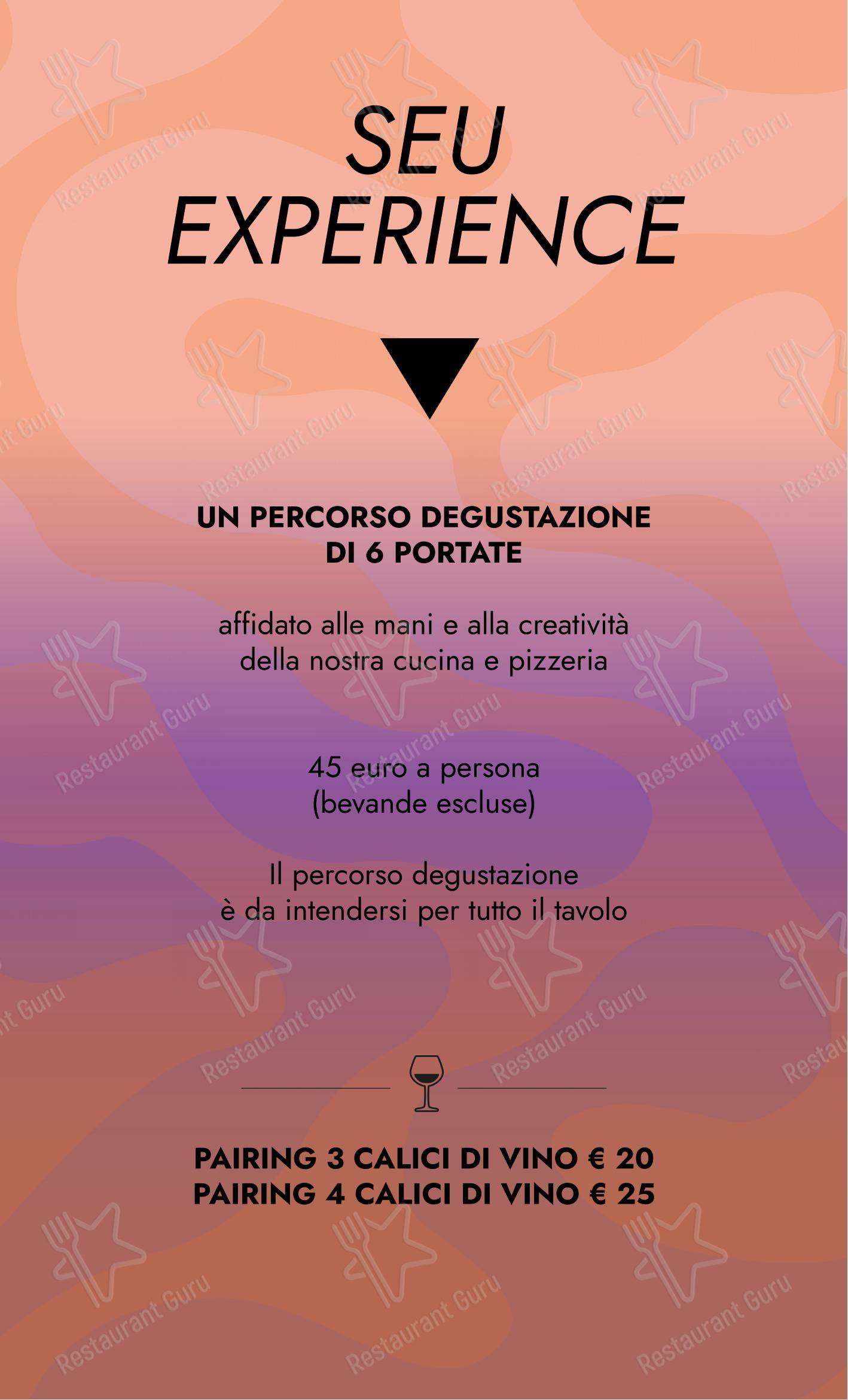 SEU Pizza in Roma - Menu bar