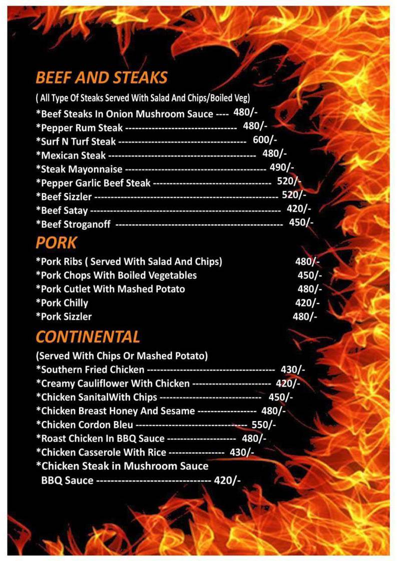 SIGDI BAR AND GRILL menu