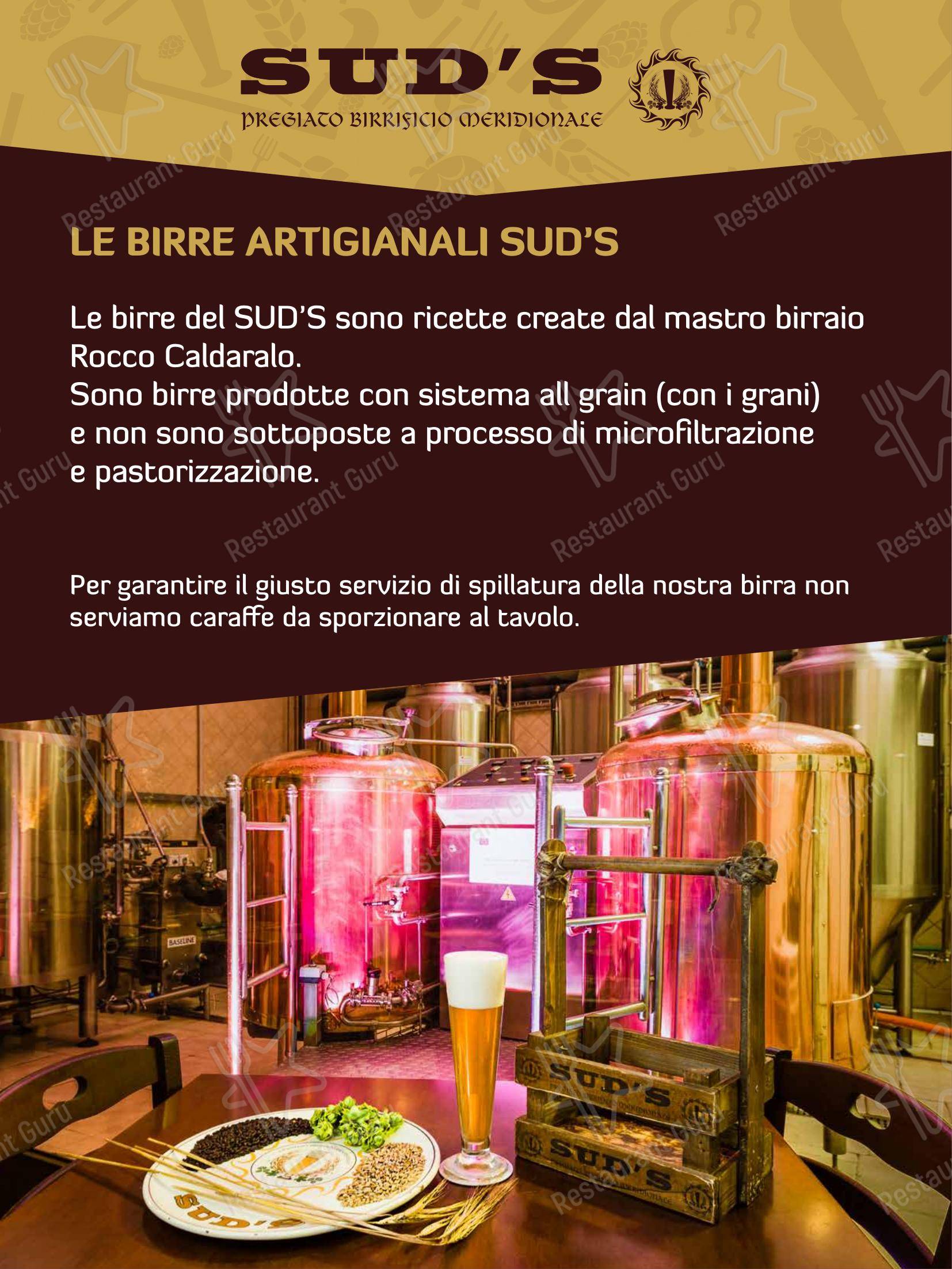 Sud's in Noci - Menu