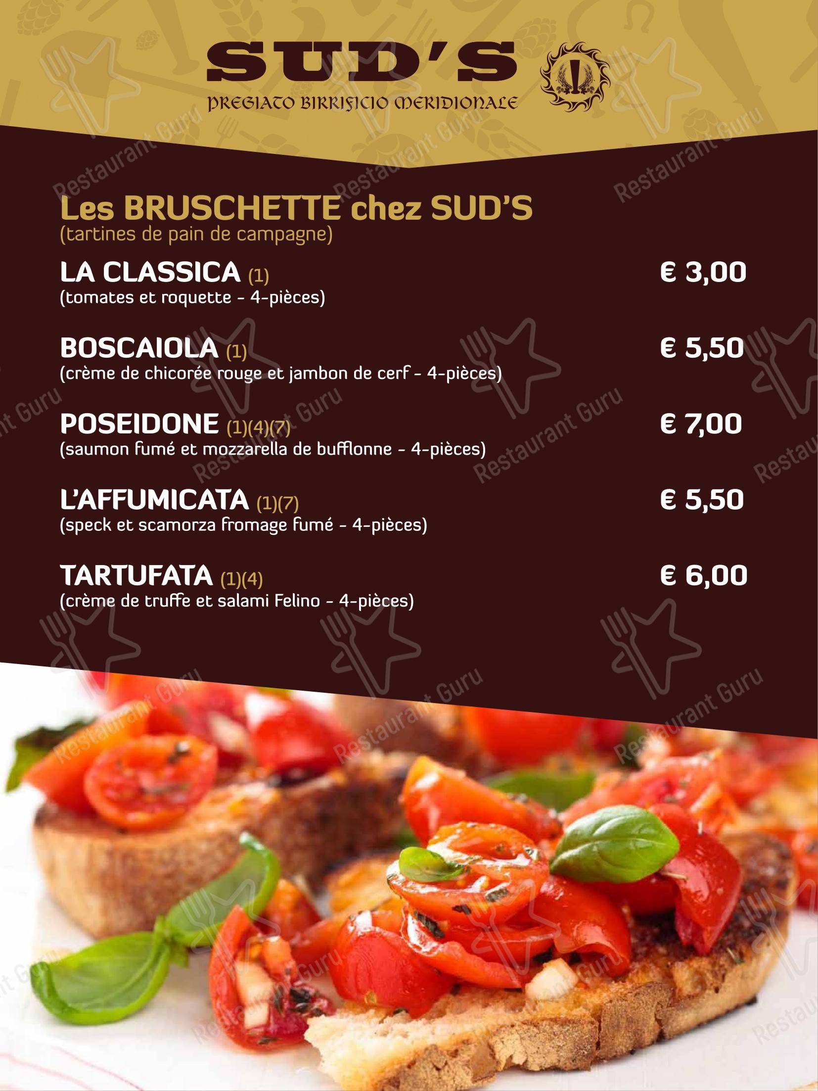 Коктейльная карта per Sud's ristorante