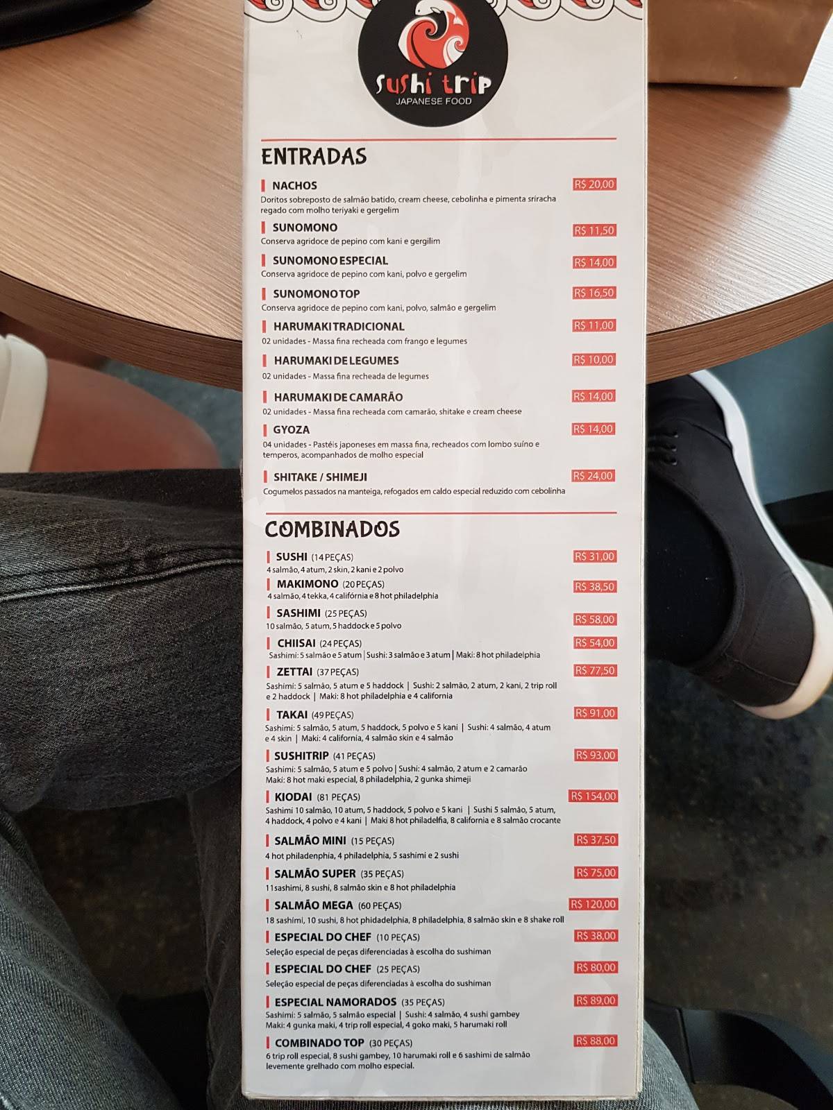 SUSHI TRIP cardápio