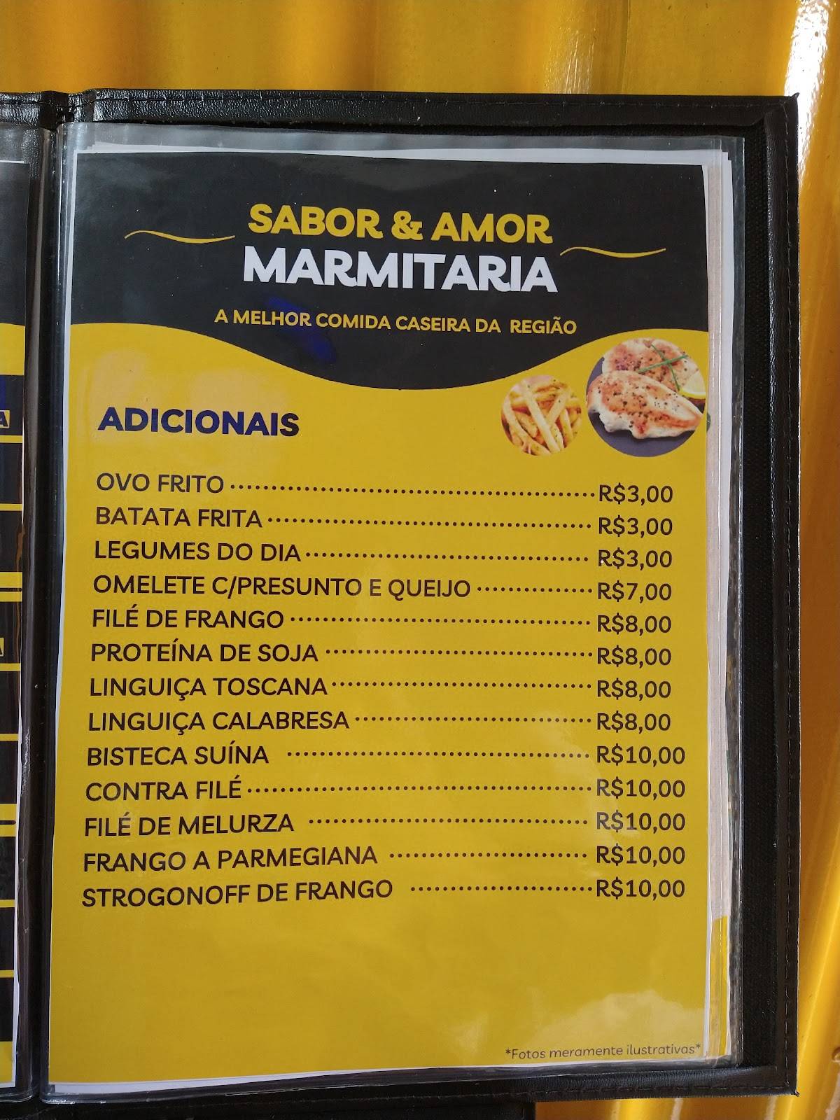 Restaurante Sabor & Amor cardápio