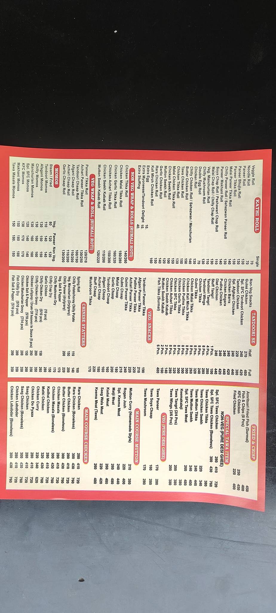 Sachdeva Fast Food Corner menu