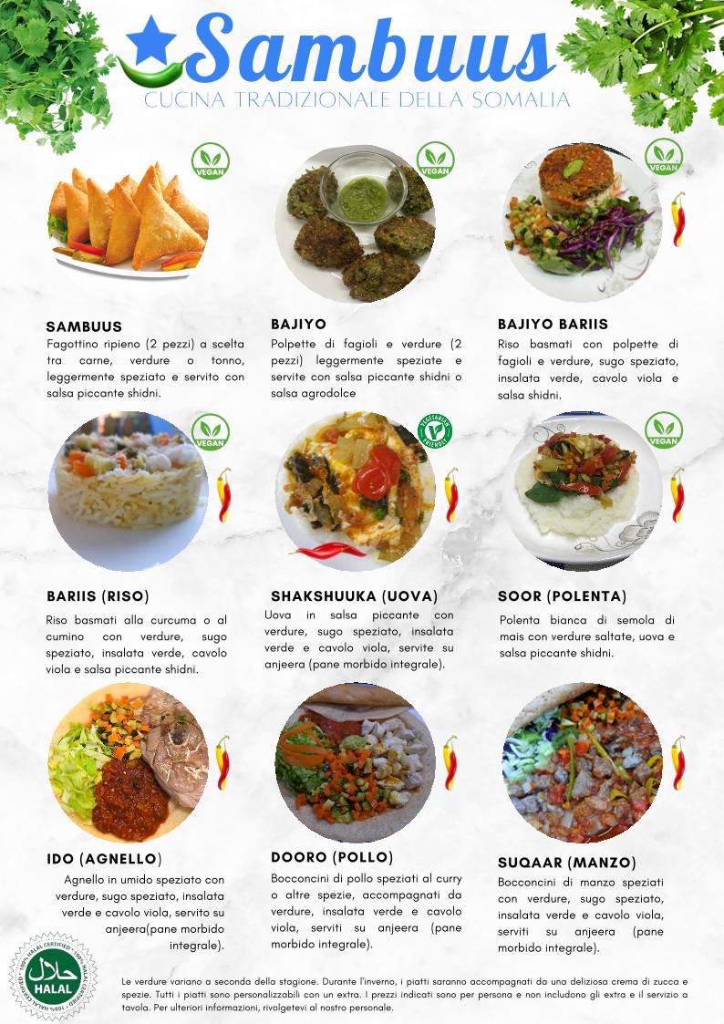 Menu di Sambuus Milano 