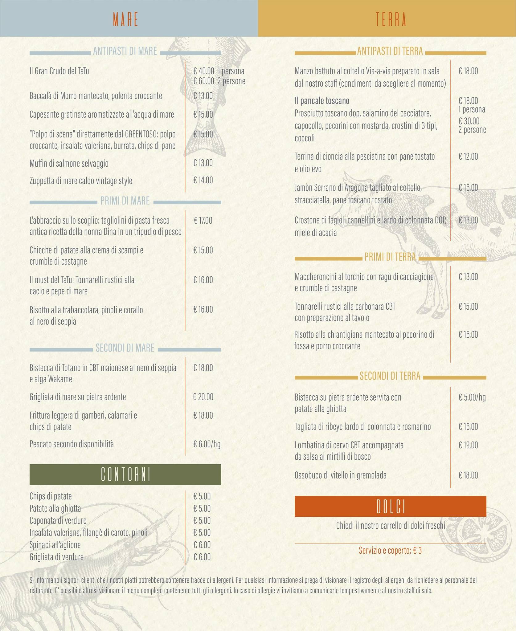 Menu di Ristorante TaTu - TastingTuscany 