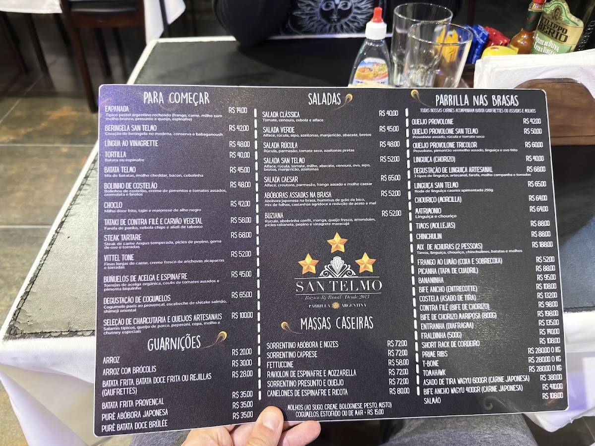 San Telmo Parrilla Restobar cardápio