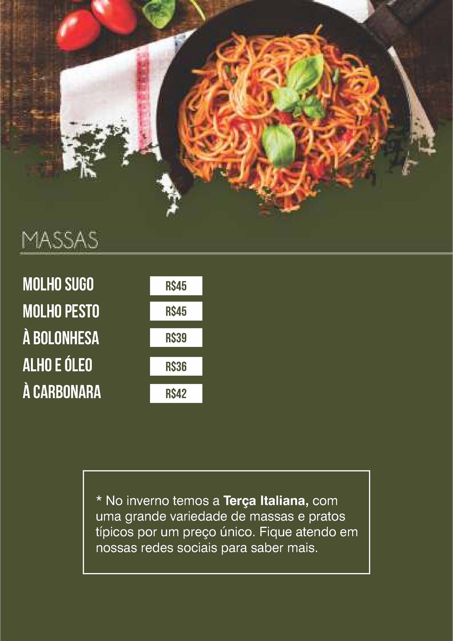 Veneza Restaurante e Pizzaria cardápio