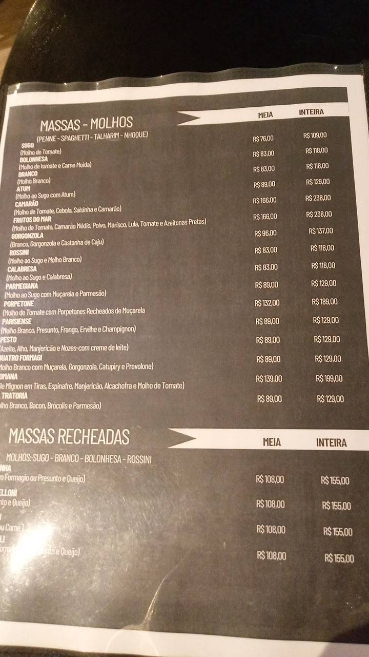 Trianon Restaurante e Pizzaria cardápio